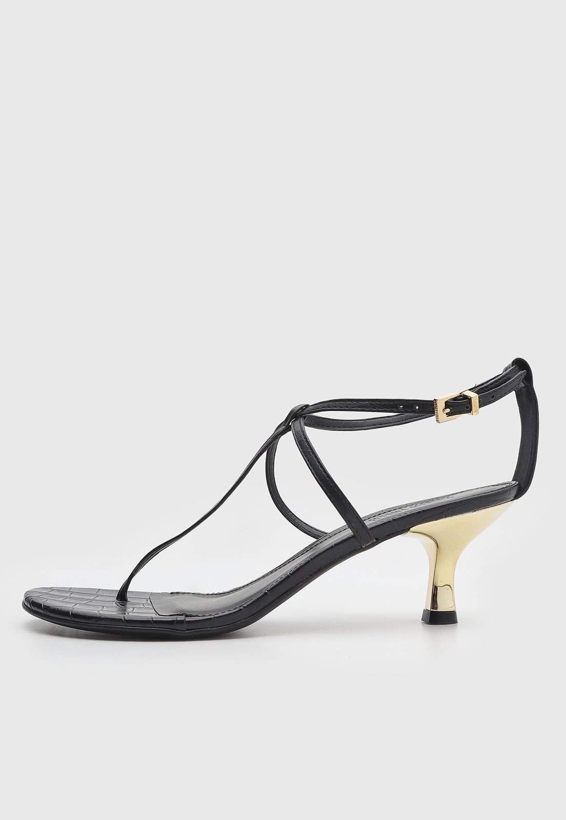 Imagem principal Sandália Feminina Santa Lolla Salto Taça Metalizado Preta Santa Lolla preto