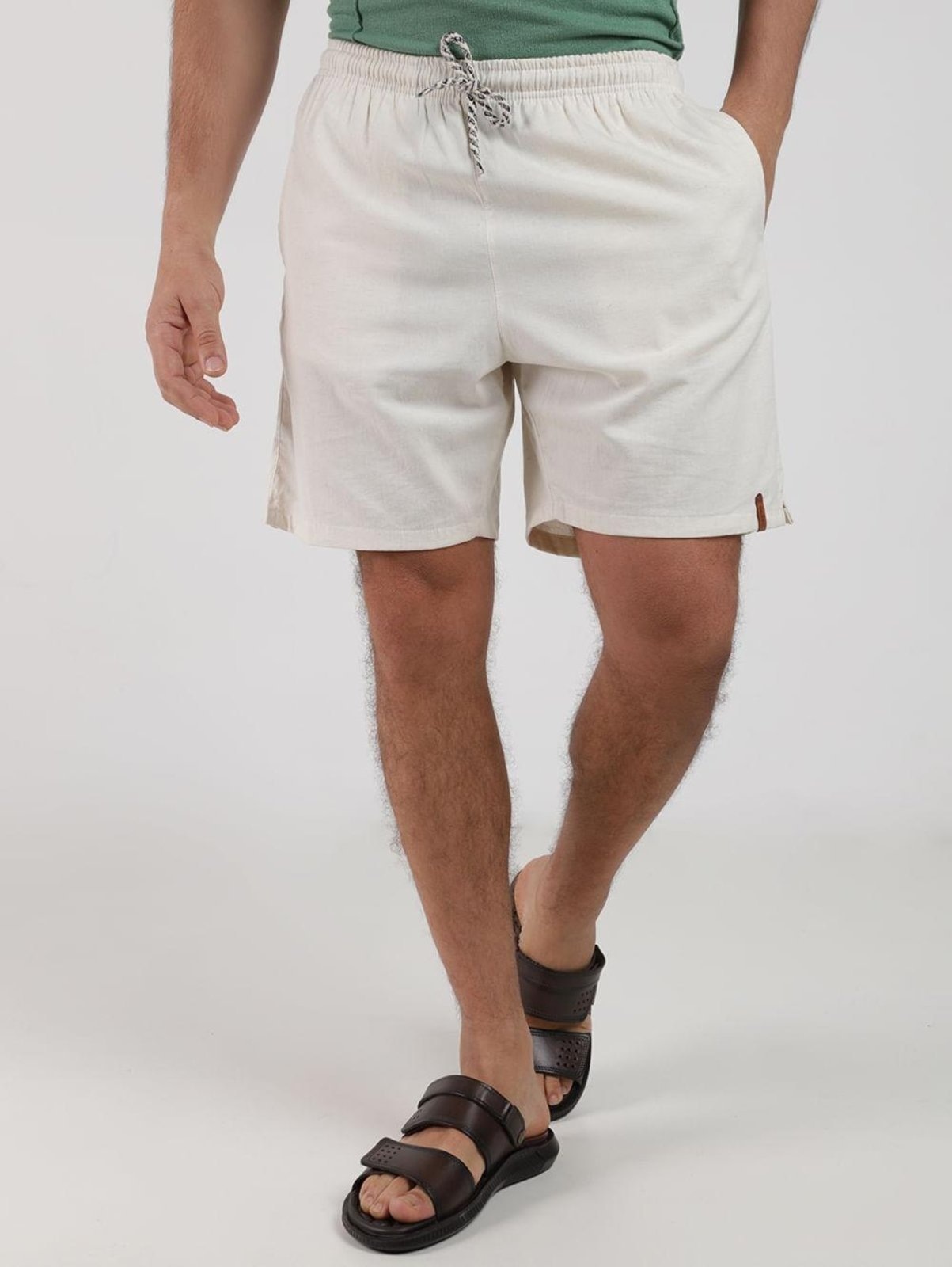 Imagem principal Bermuda Viscolinho Masculina AREIA DZero amarelo