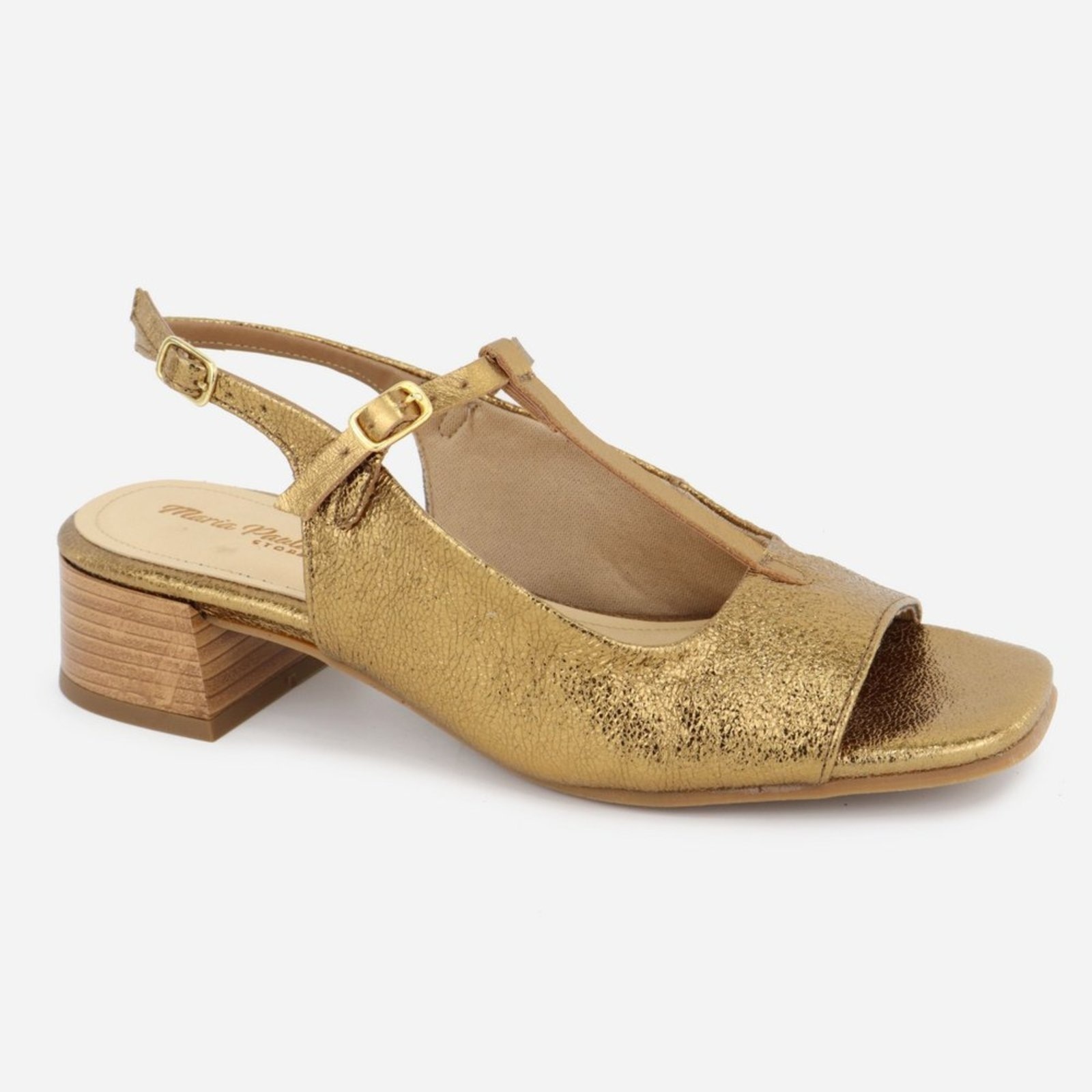 Imagem principal Sandália Feminina Salto Baixo Couro Maria Paula Calce Fácil MARIA PAULA bronze