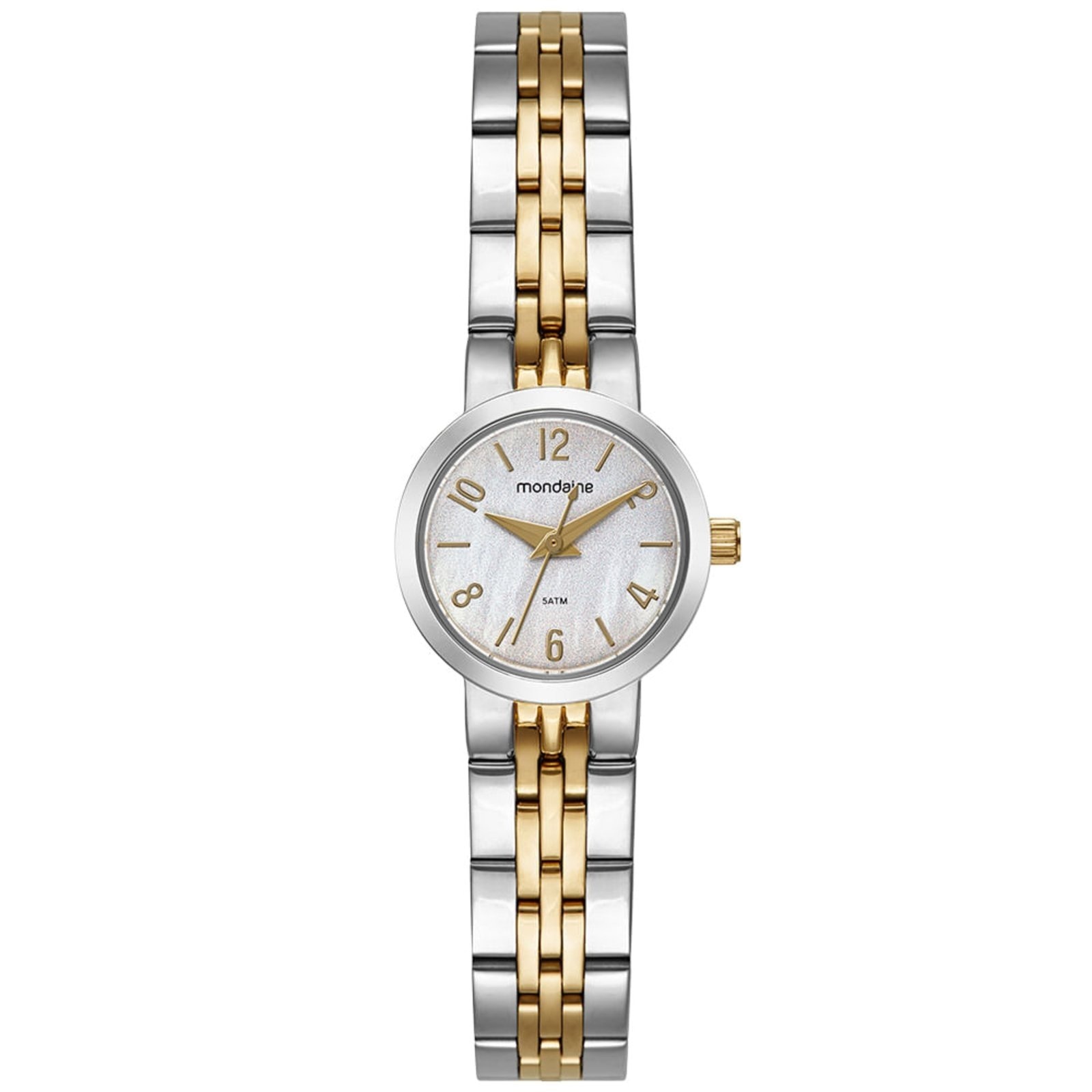 Imagem principal Relógio Feminino Clássico Bicolor Estojo Mini Bolsa Mondaine prata