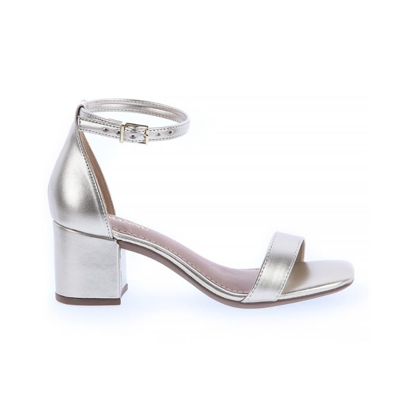 Imagem principal Gisele - Sandália Feminina Dourada com Salto Bloco Médio Damannu Shoes dourado