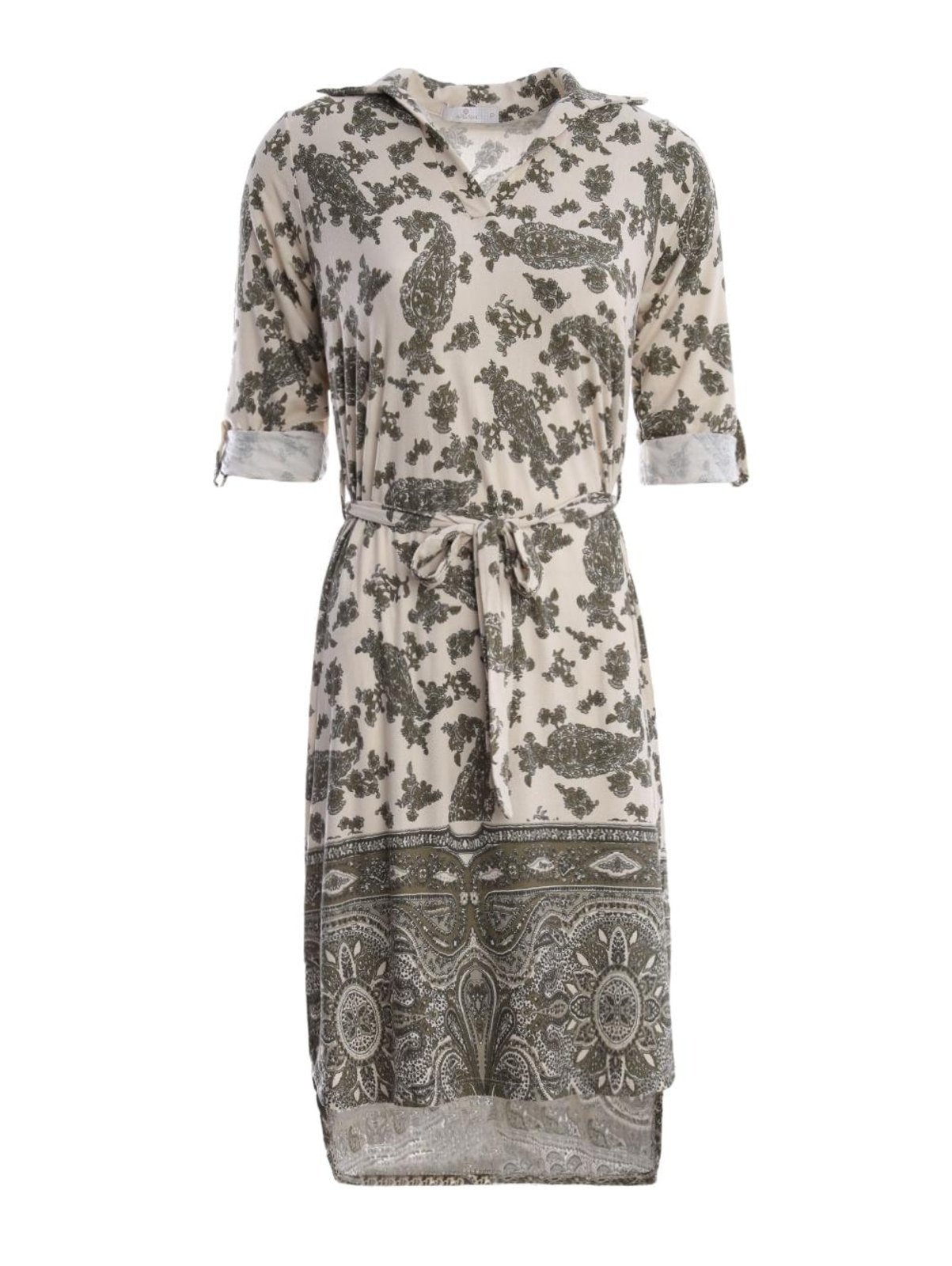 Imagem principal Vestido Manga 3/4 Midi Autentique Feminino AREIA Autentique amarelo