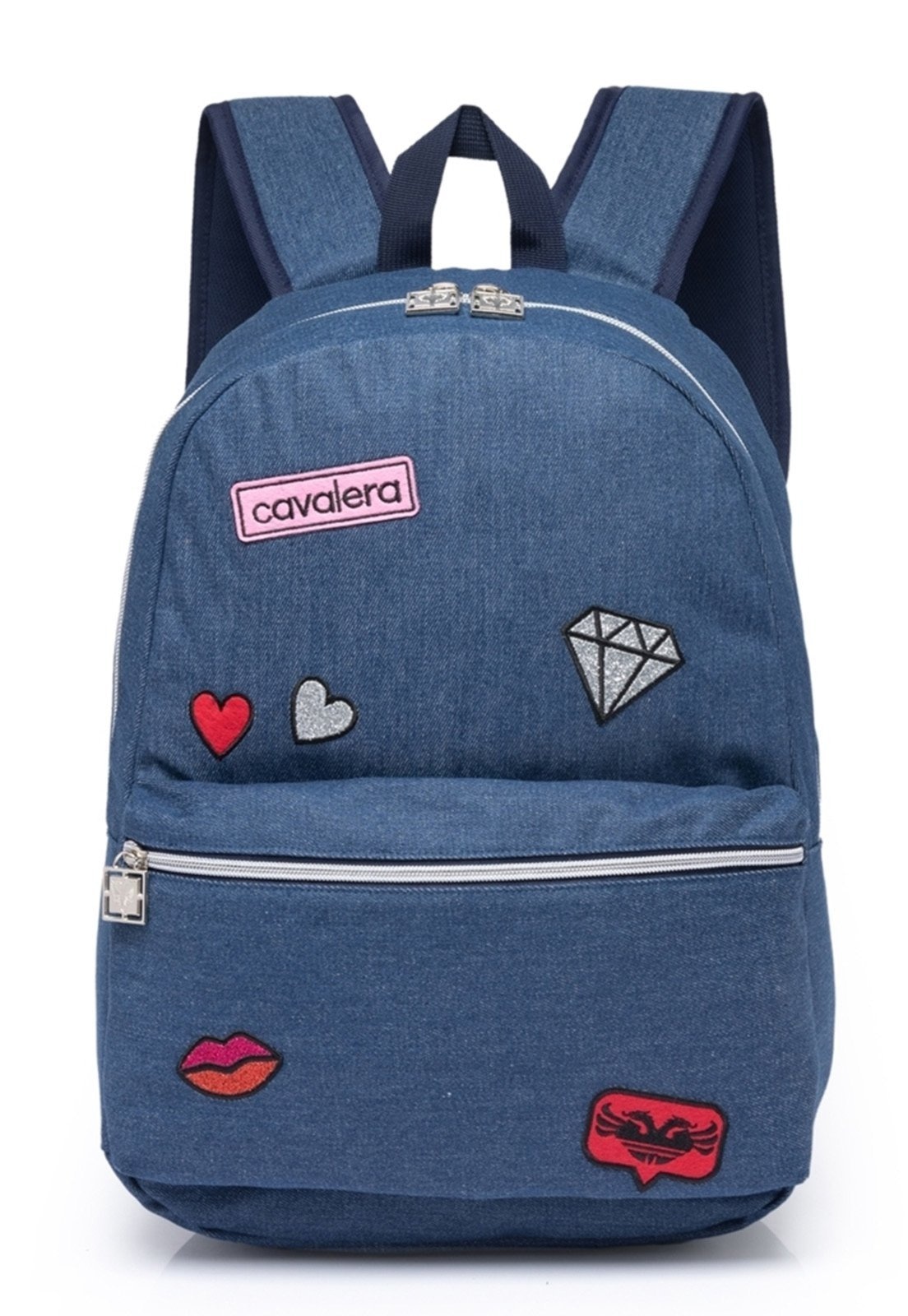 Imagem principal Mochila Cavalera Feminina Escolar Reforçada Faculdade Cavalera azul