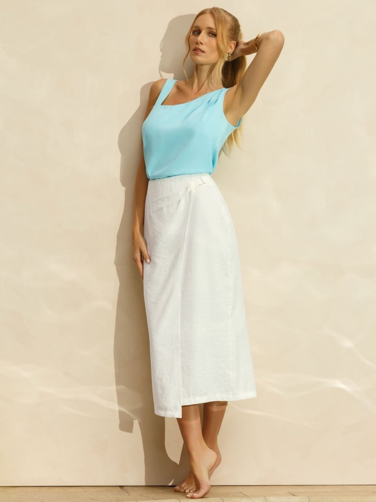 Imagem principal Saia de Alfaiataria Longuete Off White Mara Principessa branco white