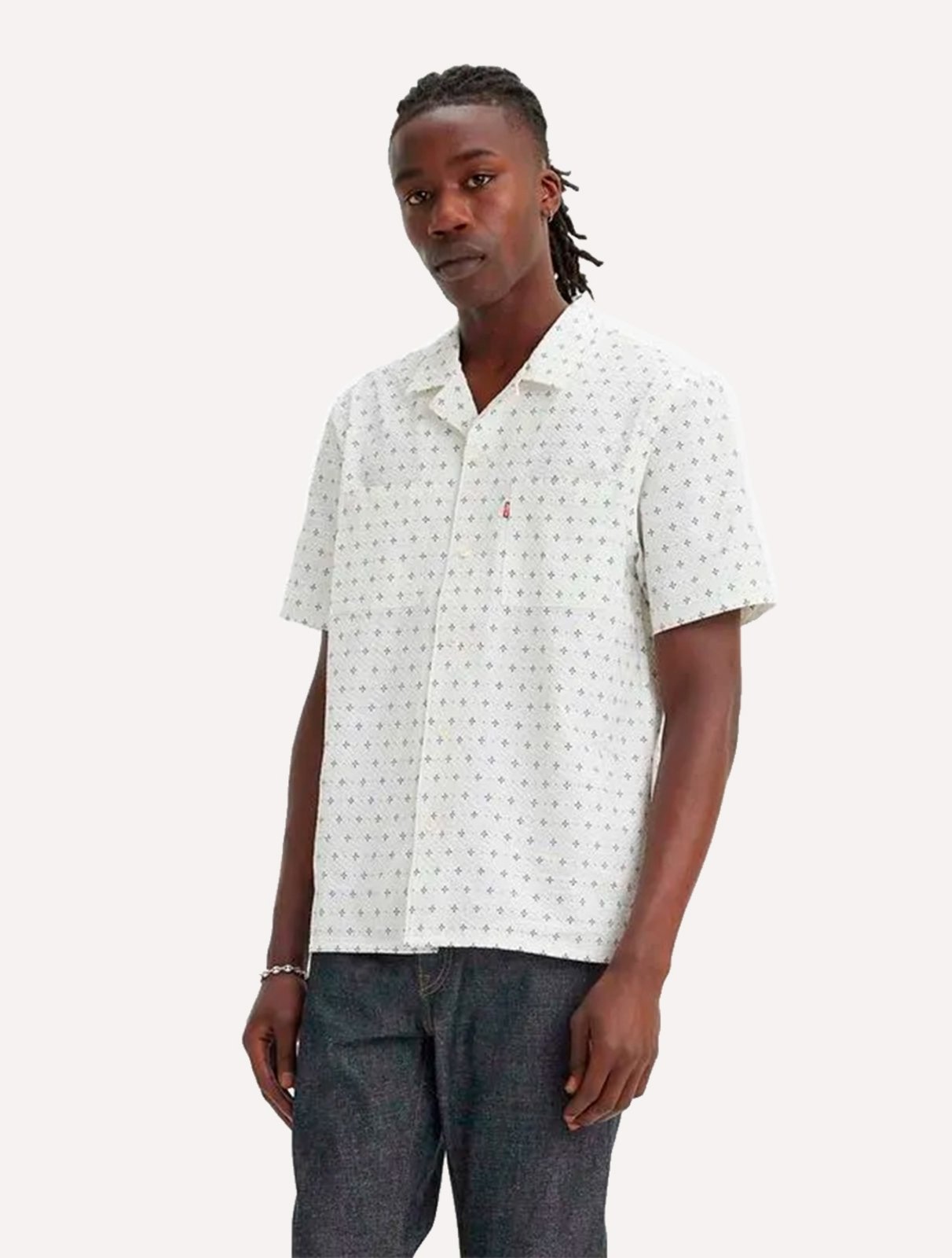 Imagem principal Camisa Levis Masculina Manga Curta Camp Texture Branca Levis branco