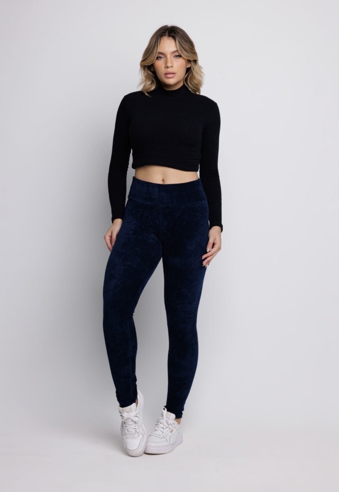 Imagem principal Calça Legging Vekyo Veludo Cotelê VEKYO azul marinho