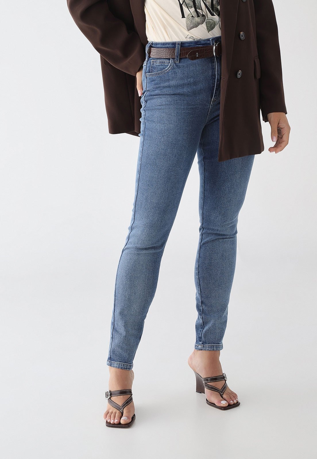 Imagem principal Calça Jeans Feminina Colcci Cintura Alta Médio Colcci azul