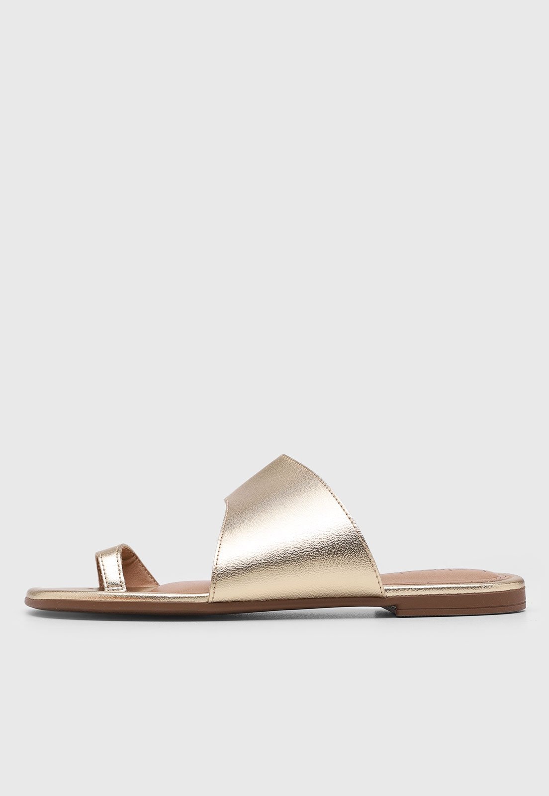 Imagem principal Rasteira Feminina Beira Rio Metalizada Dourada BEIRA RIO dourado