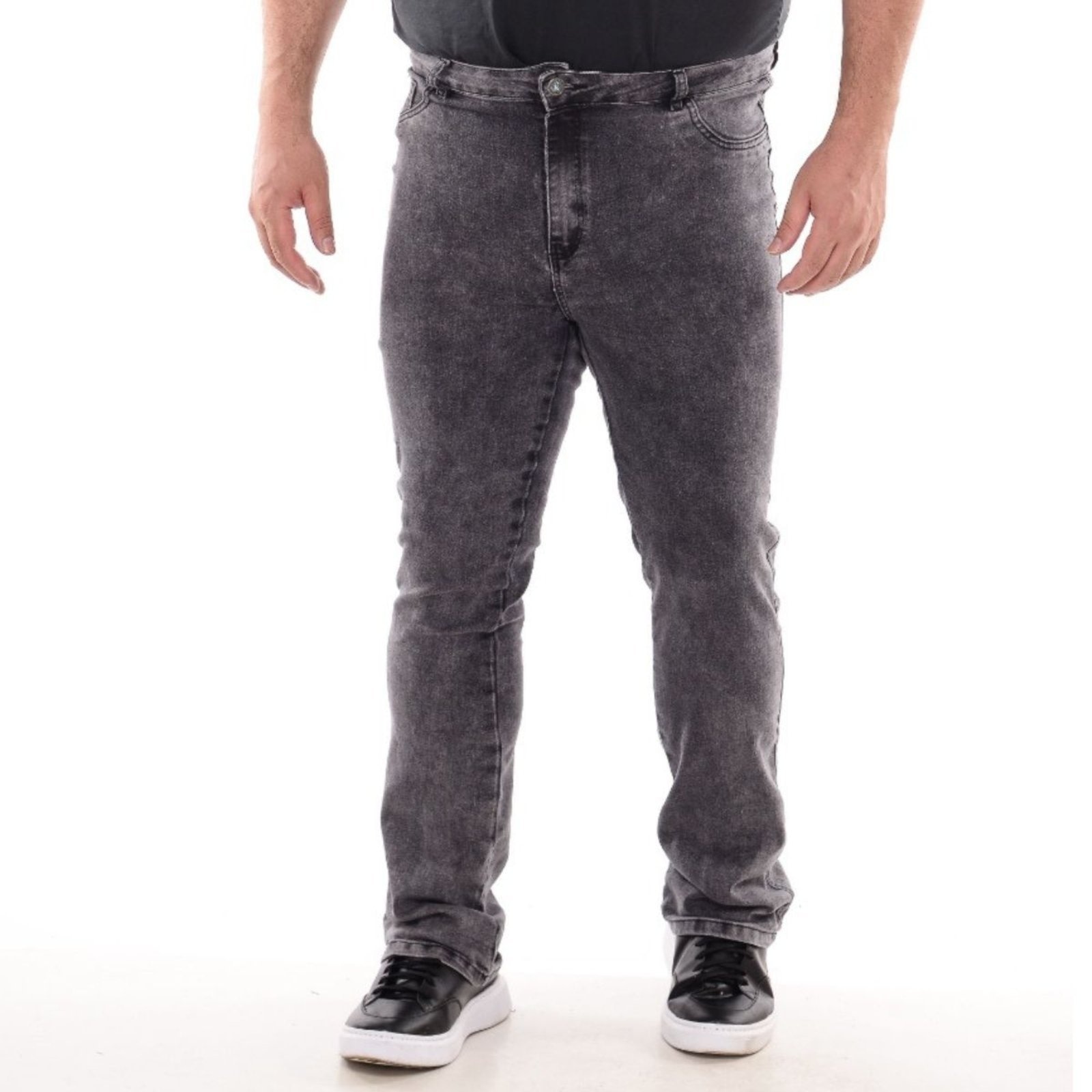 Imagem principal Calça Masculina Plus Size Alleppo Jeans Marmorizada Alleppo Jeans cinza/grafite/preto