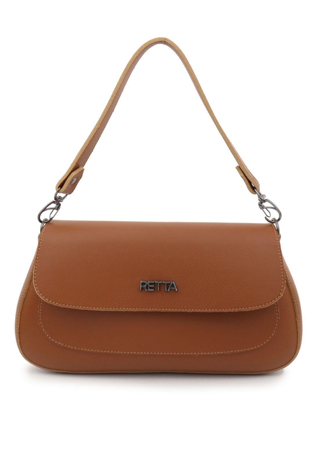 Imagem principal Bolsa Feminina Transversal Pequena Para Festa de Ombro e Mão Retta Oficial Caramelo Retta Oficial preto