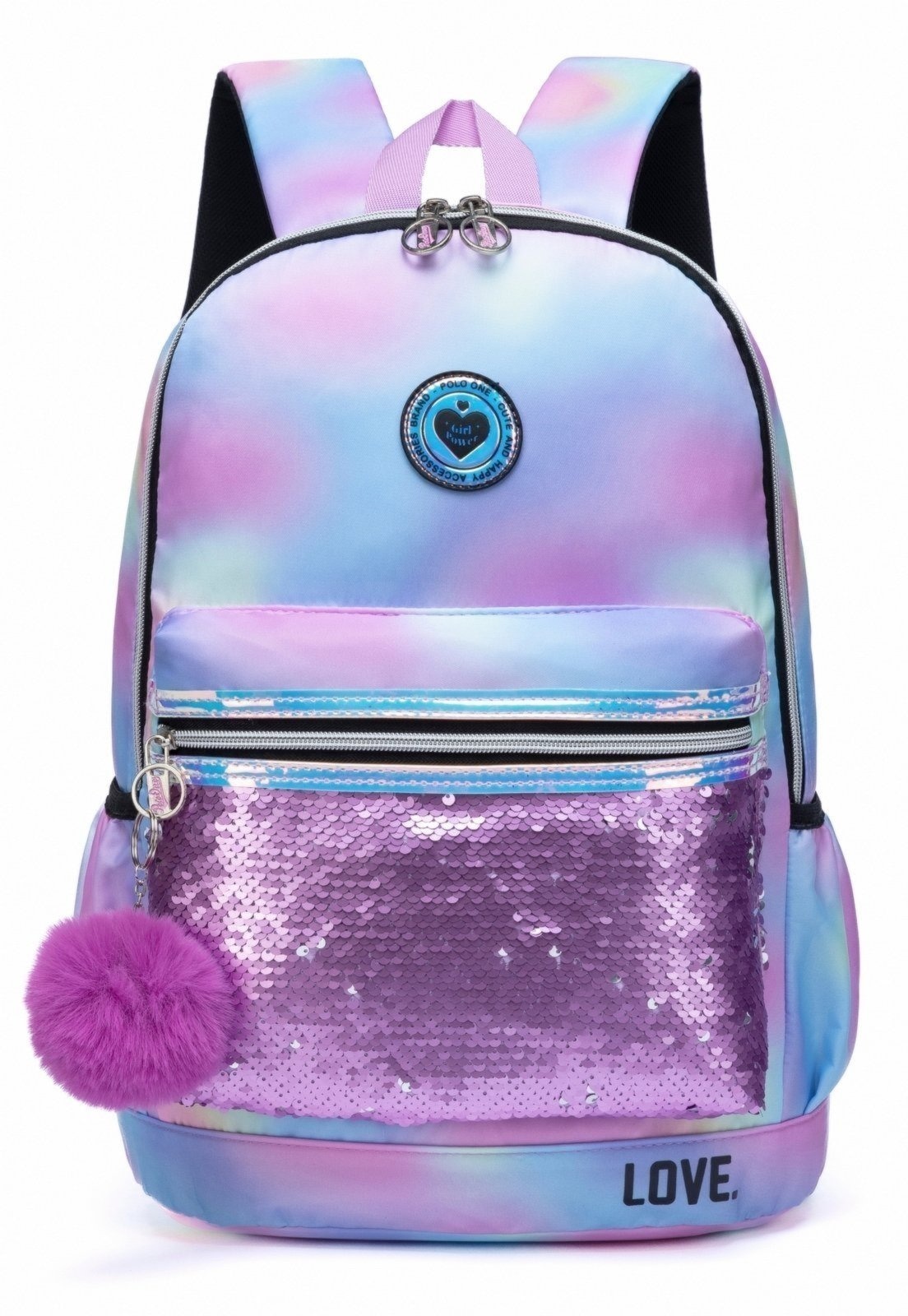 Imagem principal Mochila Polo One Escolar Reforçada Chaveiro Polo One multicolorido