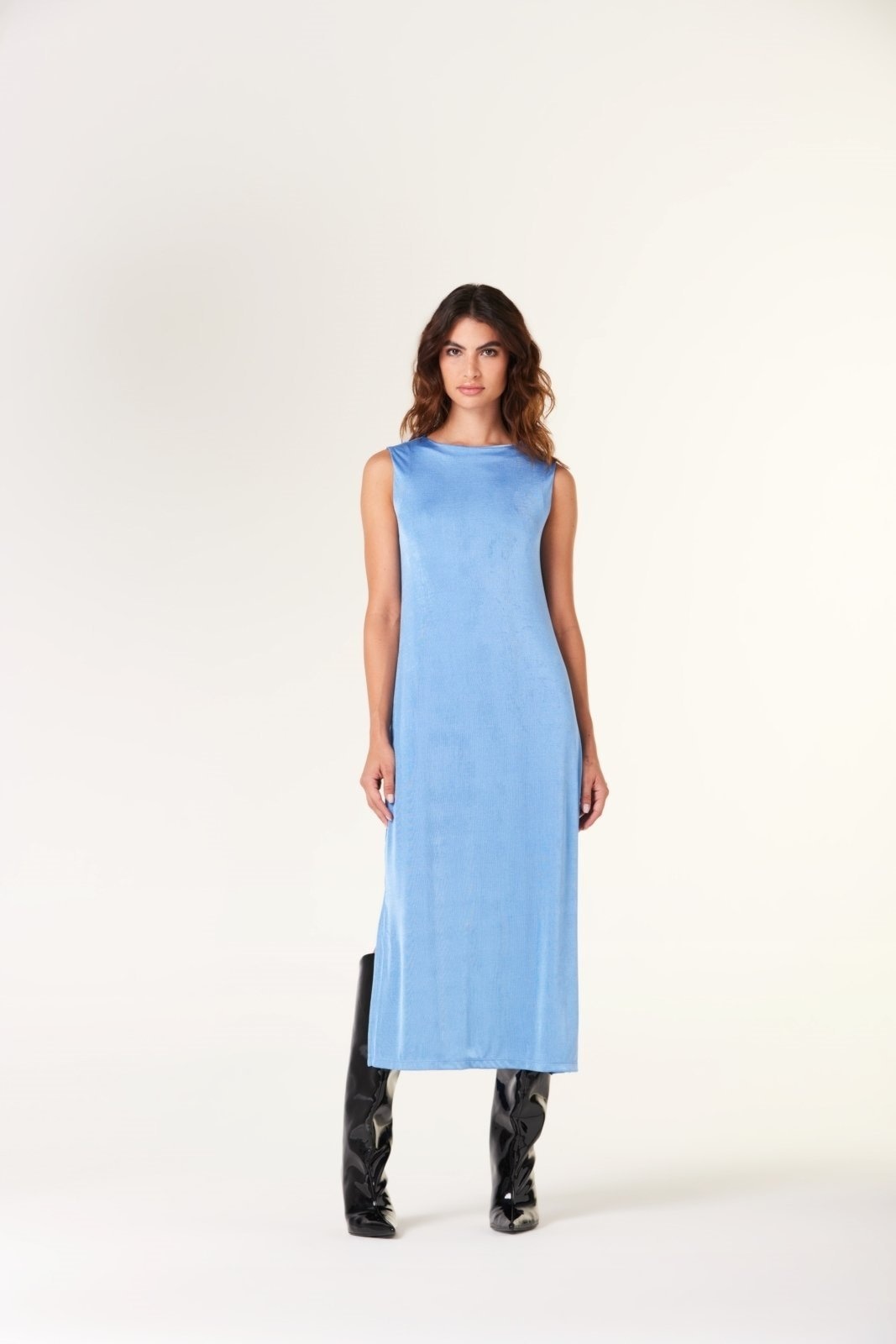 Imagem principal Vestido Midi Traymon Com Fendas Claro Traymon azul