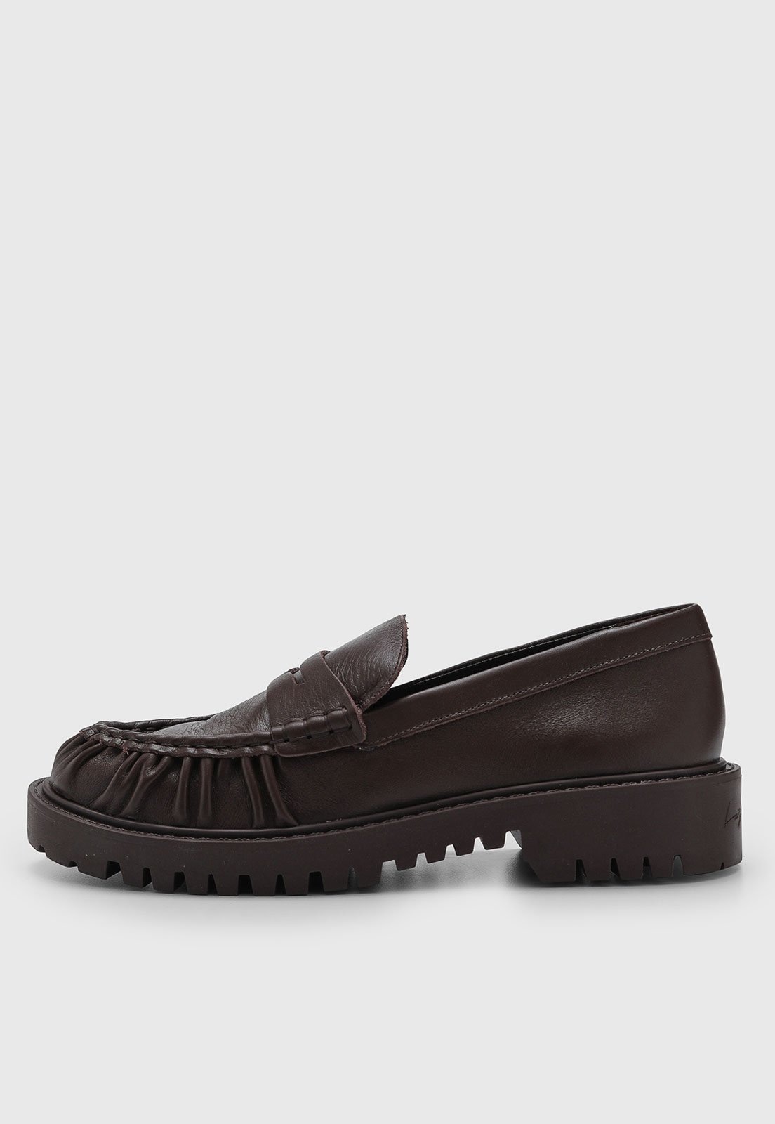 Imagem principal Mocassim Feminino Luiza Barcelos Detalhe Franzido Luiza Barcelos marrom