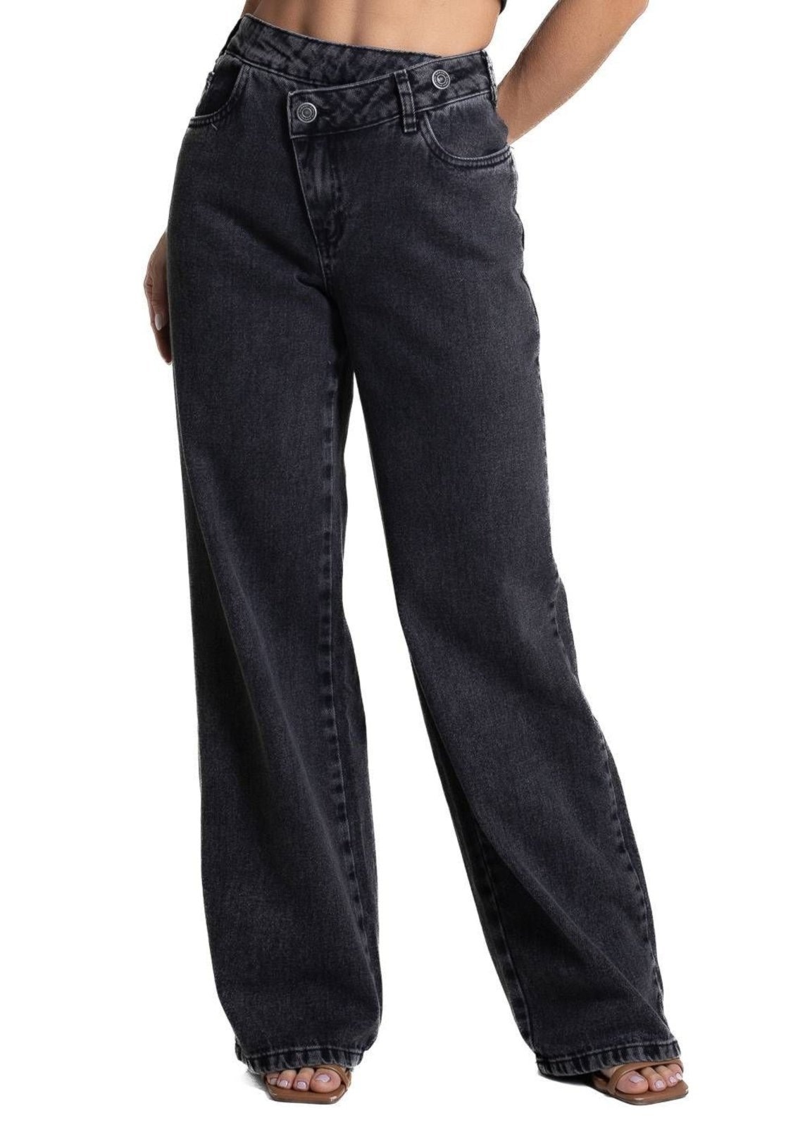 Imagem principal Calça Jeans Sawary Wide Leg - 281665 Sawary preto
