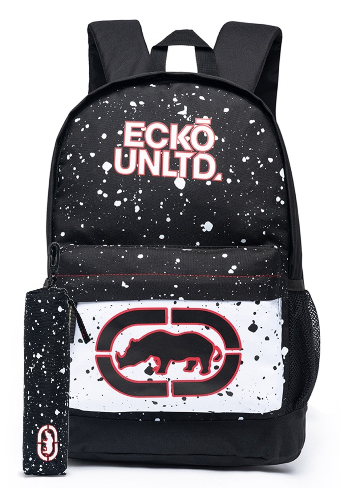 Imagem principal Mochila Estojo Escolar Masculino Faculdade Trabalho Original Ecko preto