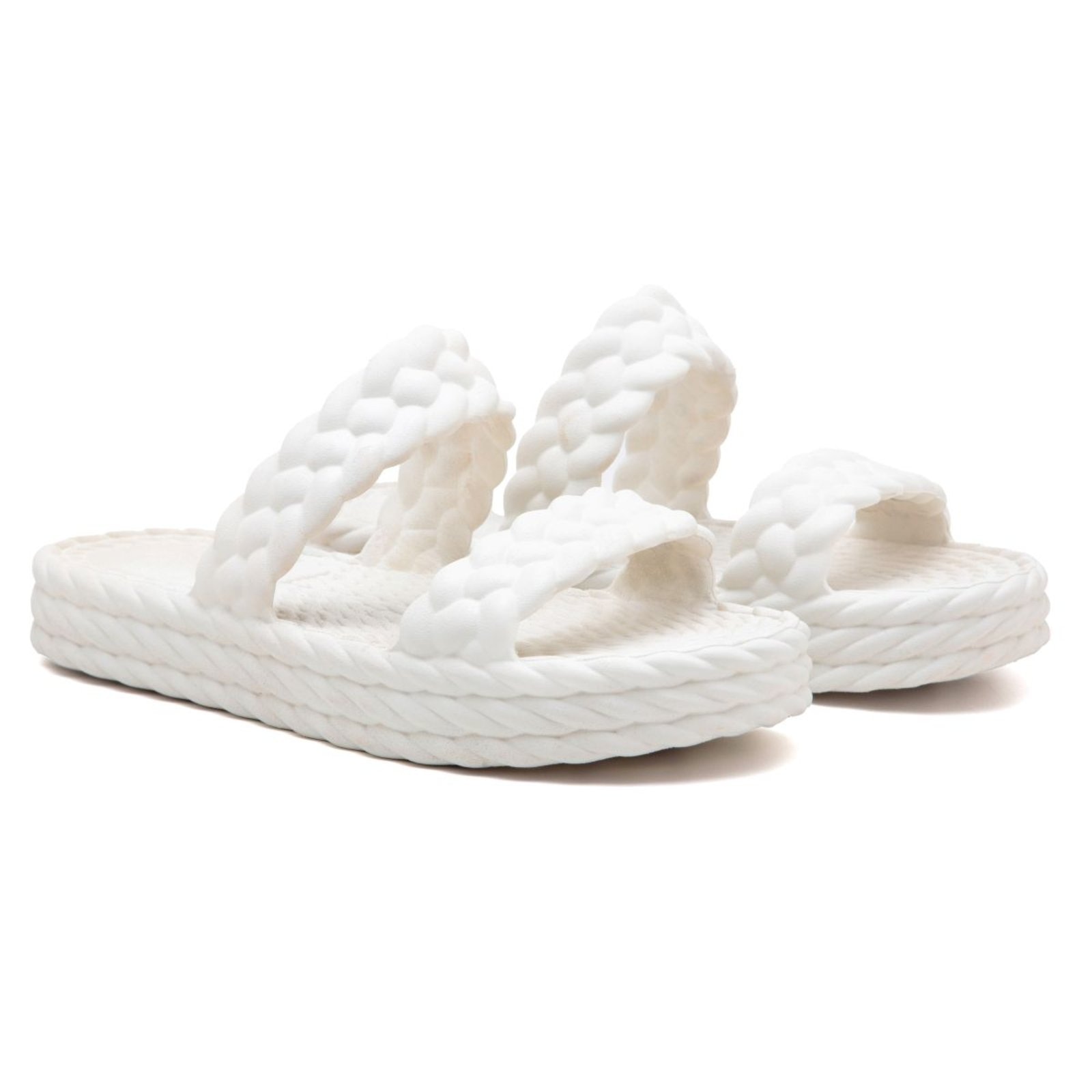 Imagem principal Chinelo Feminino Casual Veritimo Sandália Papete Rasteira Plataforma Elegante Conforto Veritimo branco