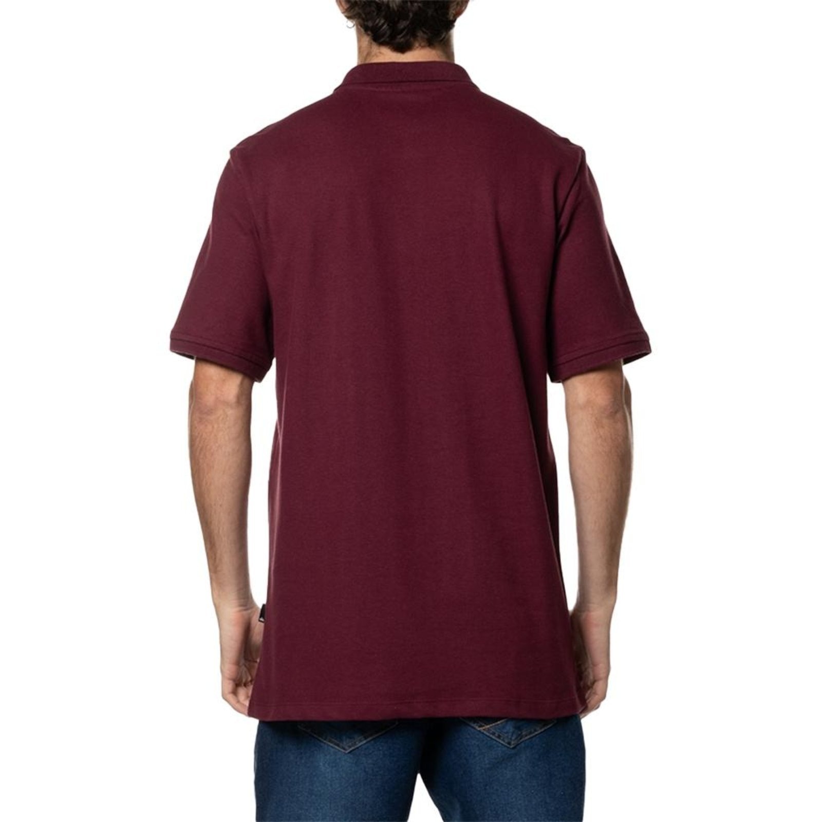 Imagem principal Camisa Quiksilver Polo Embroidery Piquet W24 Masculina Vinho Quiksilver vermelho