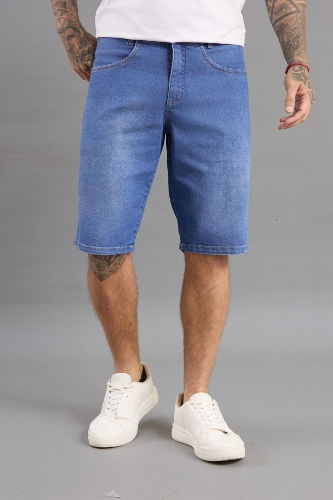 Imagem principal Bermuda Jeans Masculina Slim Fit Básica Lemier Collection LEMIER azul