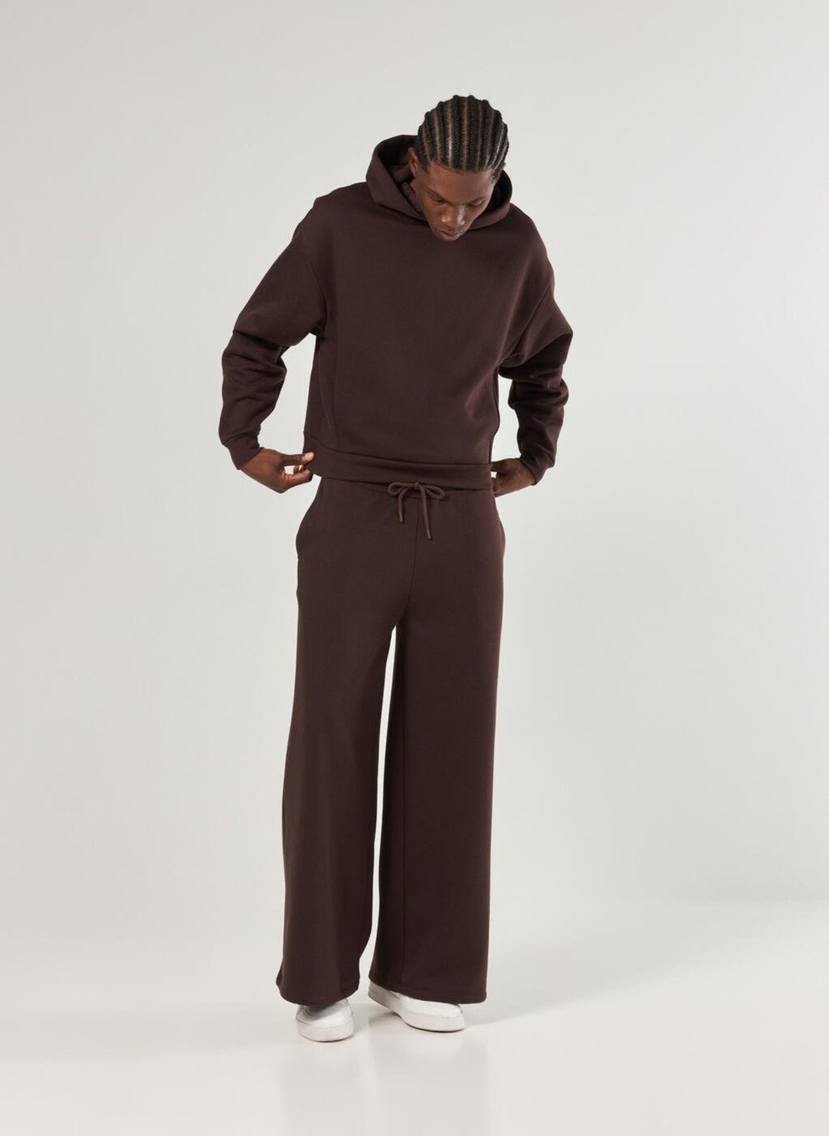 Imagem principal Calça Reta Em Moletom Youcom marrom