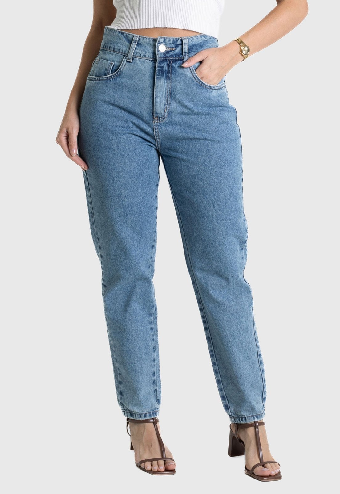 Imagem principal Calça Feminina Sawary IBINI Cintura Média Sawary azul