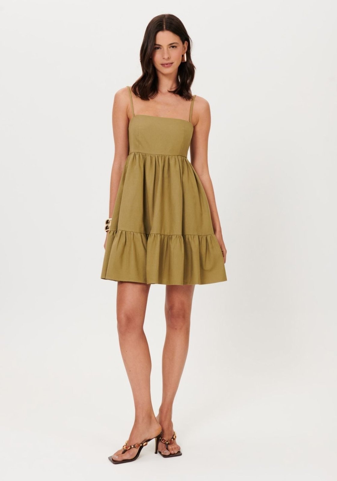 Imagem principal Vestido Curto De Alças Decote Reto Lança Perfume verde