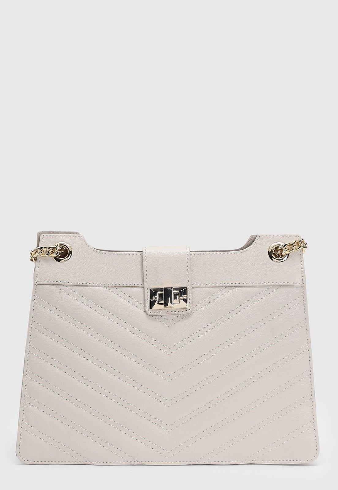 Imagem principal Bolsa Feminina Jorge Bischoff Chevron Corrente Off-White Jorge Bischoff off-white white