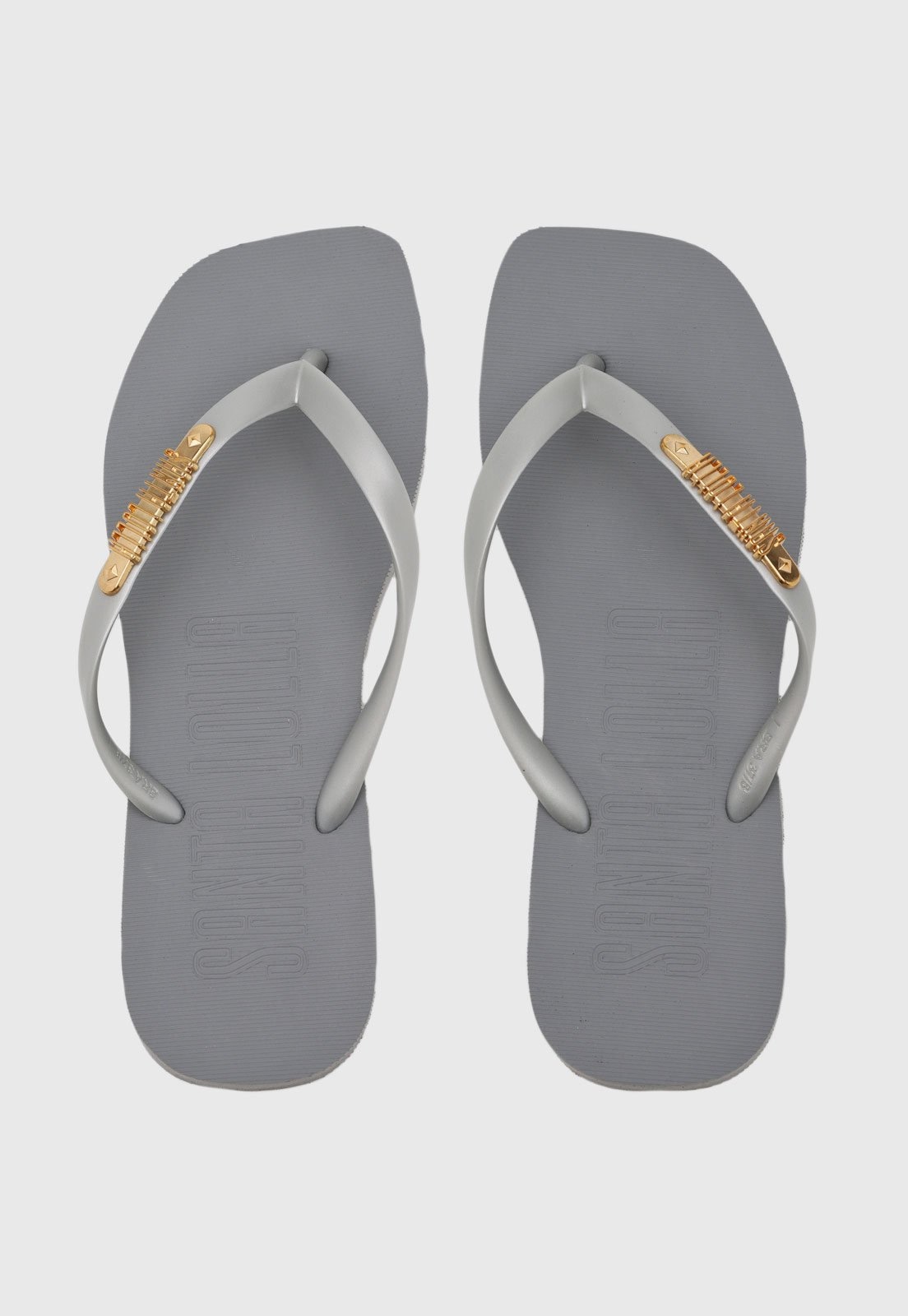 Imagem principal Chinelo Feminino Santa Lolla Detalhe Metálico Santa Lolla cinza