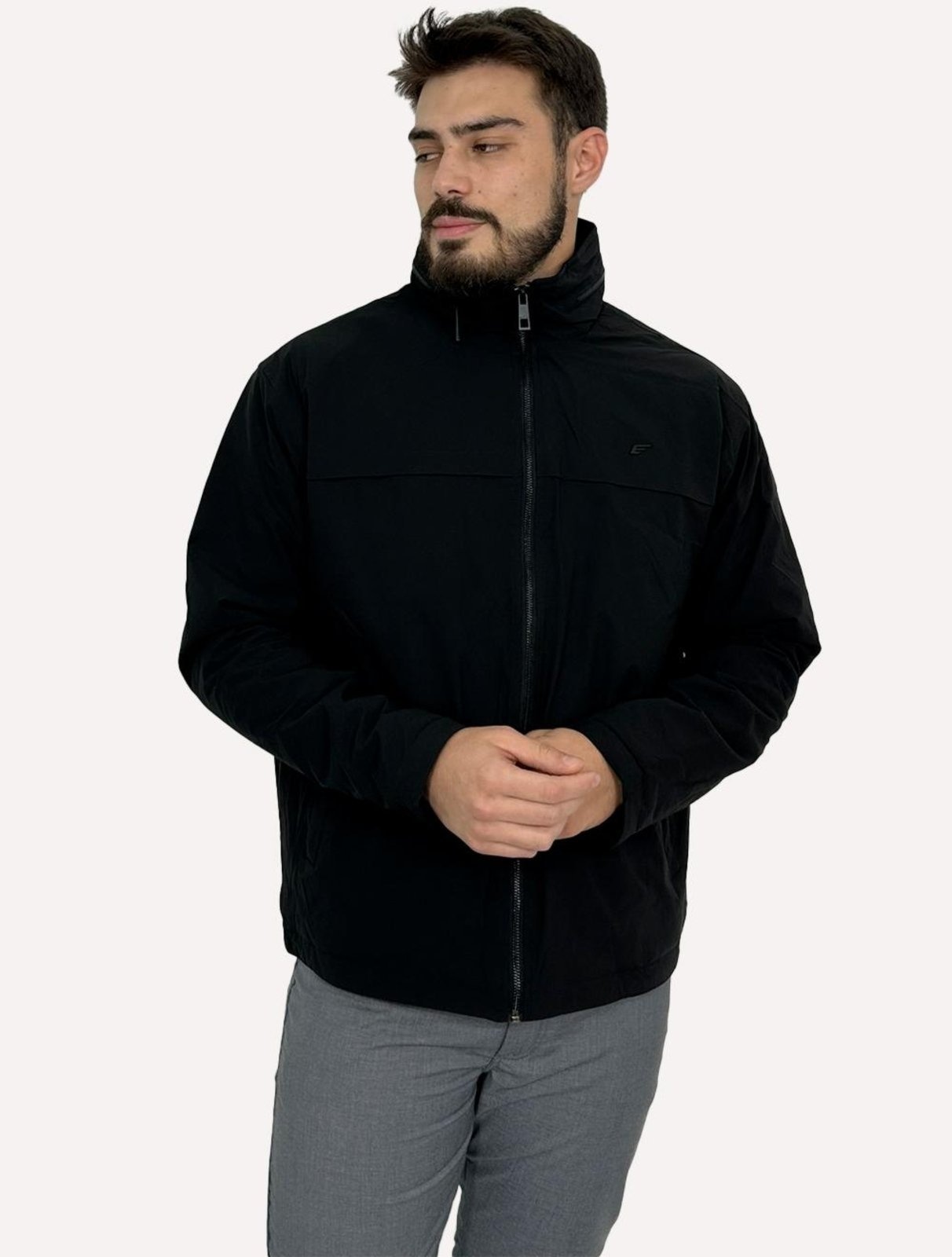 Imagem principal Jaqueta Ellus Masculina Nylon Paper W Hood Preta Ellus preto