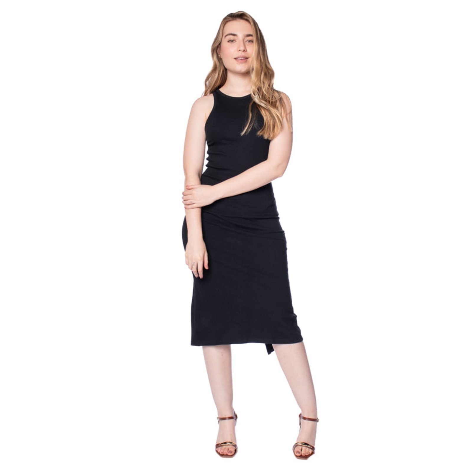 Imagem principal Vestido Midi Feminino Feliny Canelado Feliny caramelo