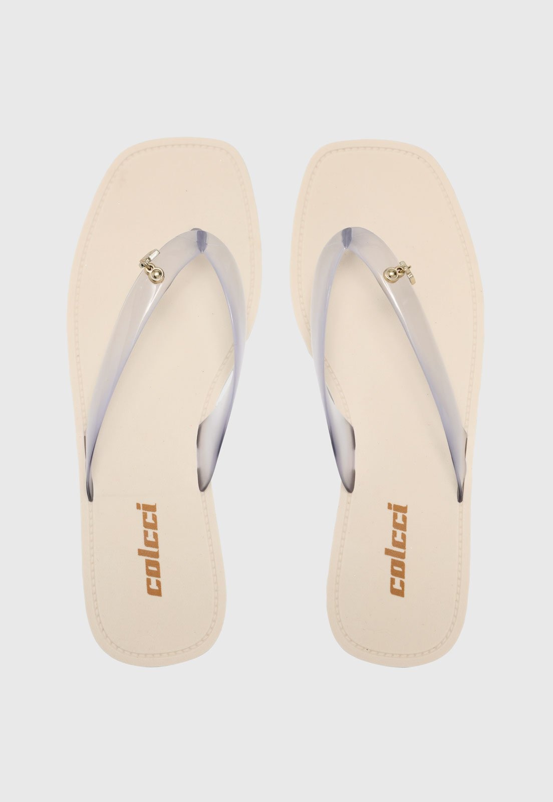 Imagem principal Chinelo Dedo Feminino Colcci Tiras Translúcidas Off-White Colcci off-white white