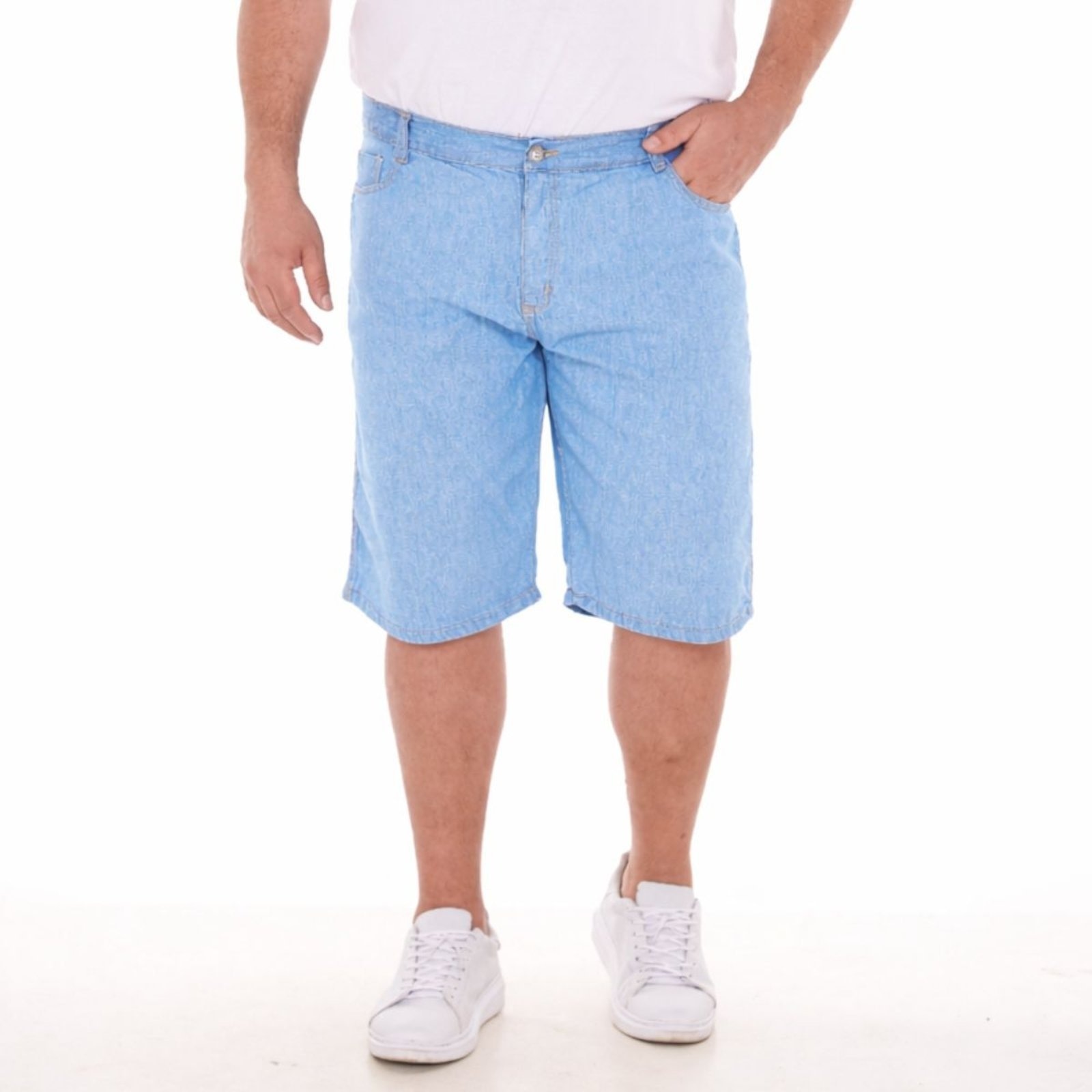 Imagem principal Bermuda Alleppo Jeans Masculina Plus Size Alleppo Jeans azul