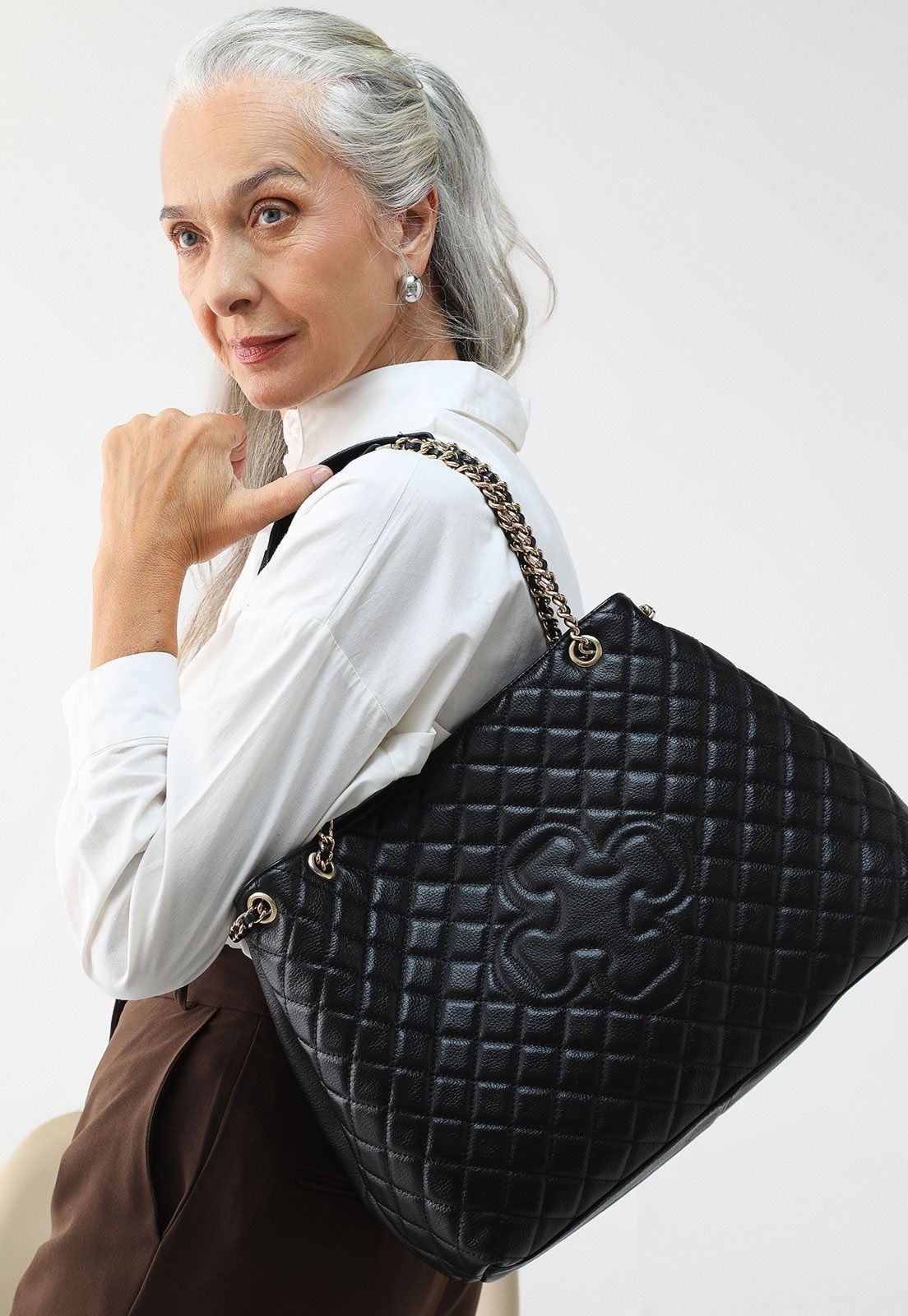 Imagem principal Bolsa Feminina Capodarte Tote Matelassê Preta Capodarte preto