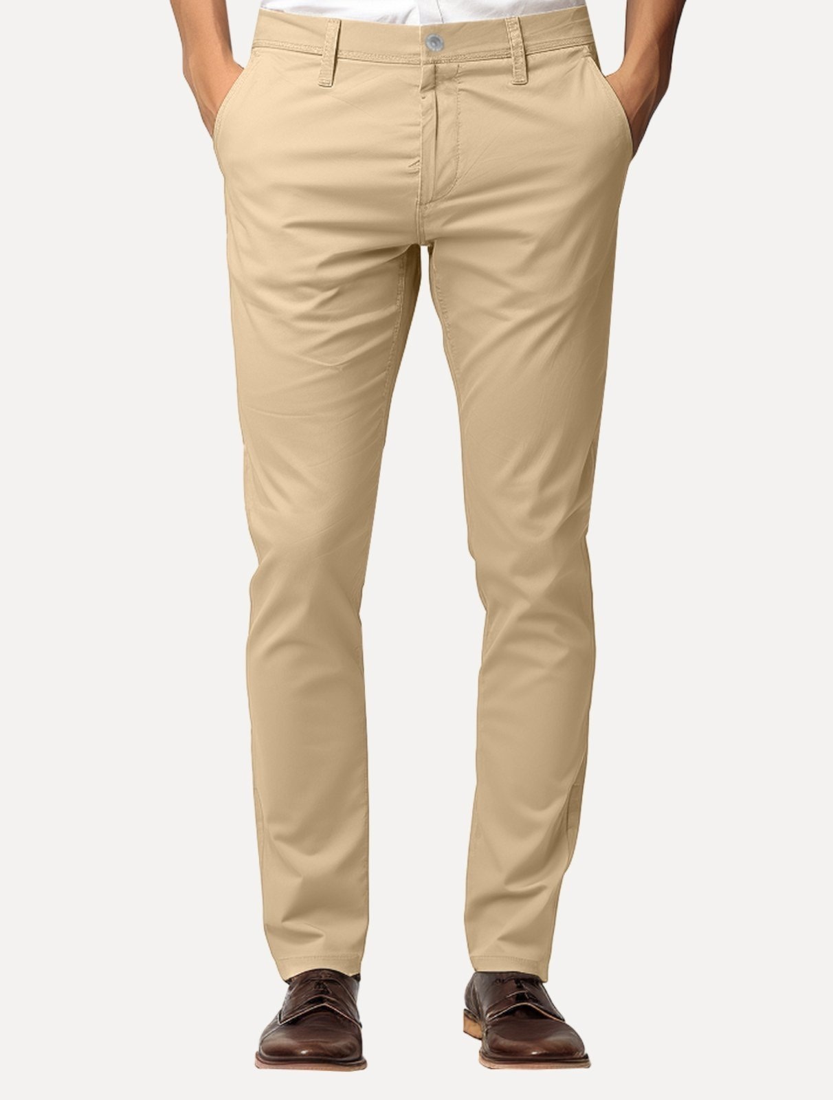 Imagem principal Calça King & Joe Sarja Masculina Slim Grey Tag Cáqui King & Joe cáqui grey