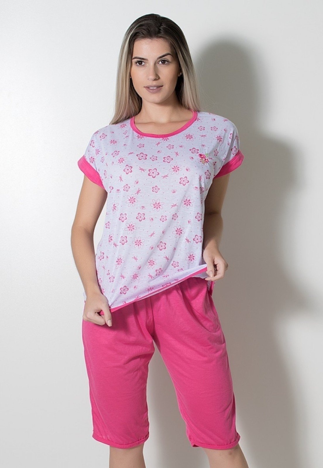 Imagem principal Pijama Linha Noite Pescador Pink Linha Noite rosa pink