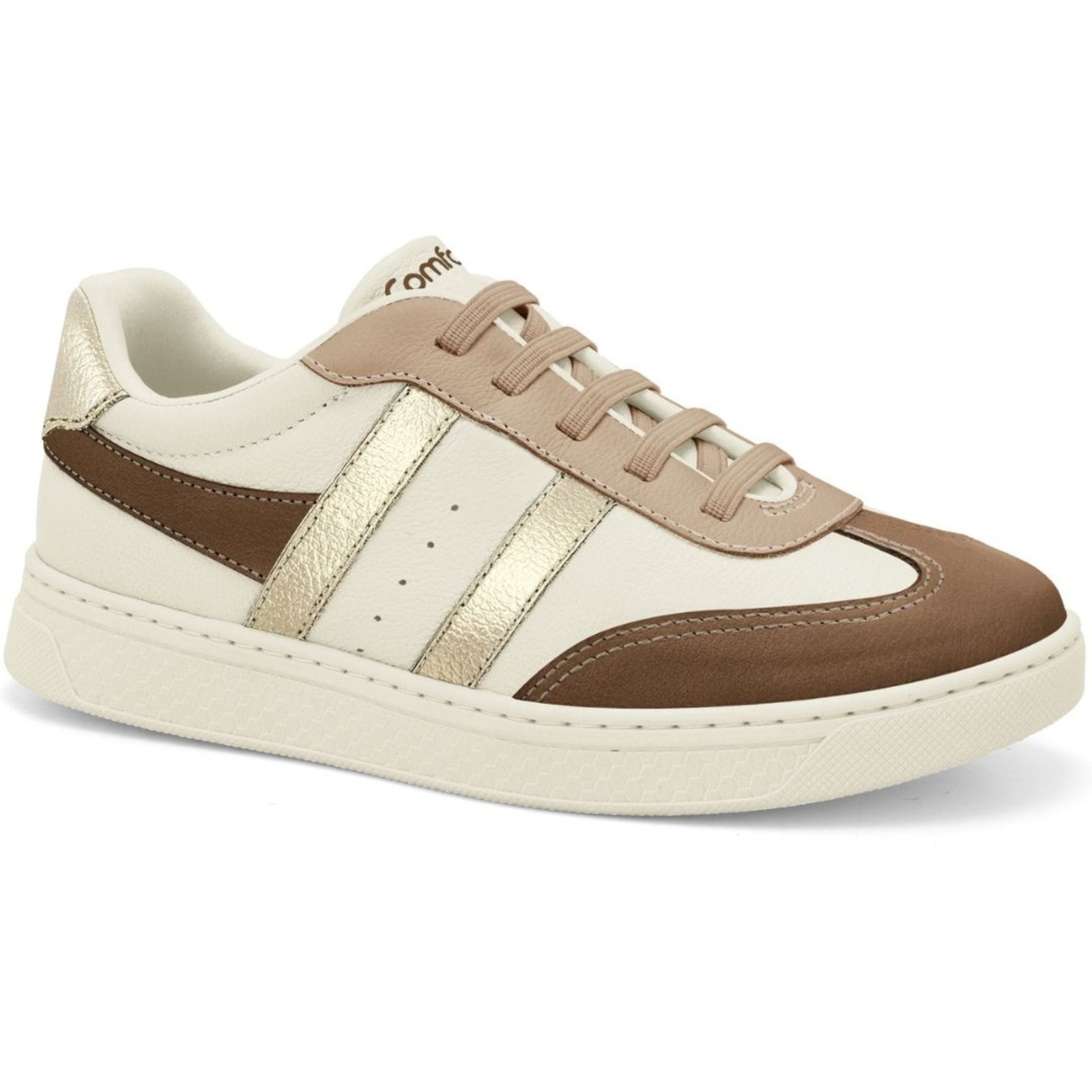 Imagem principal Tênis Feminino Multi Couro Macio Comfortflex 2565302-3 Comfortflex bege
