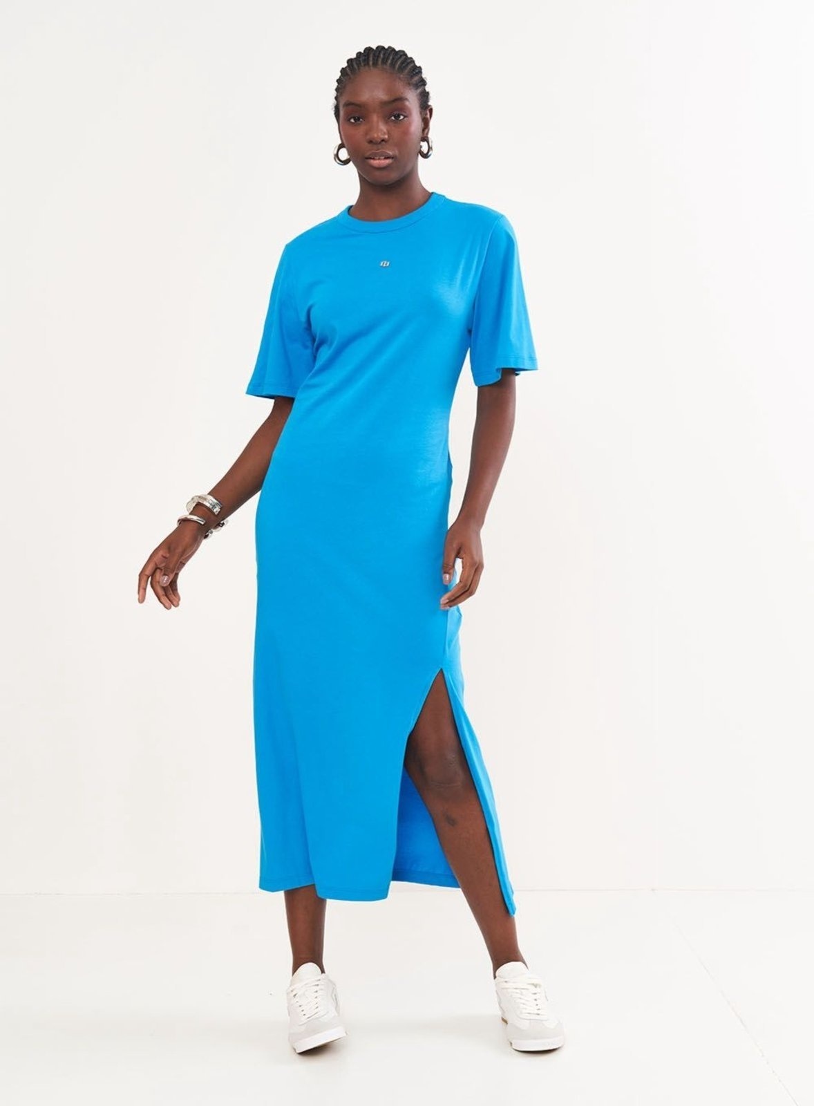 Imagem principal Vestido Midi Comfort Com Fenda Lateral Colcci Klenn Colcci azul