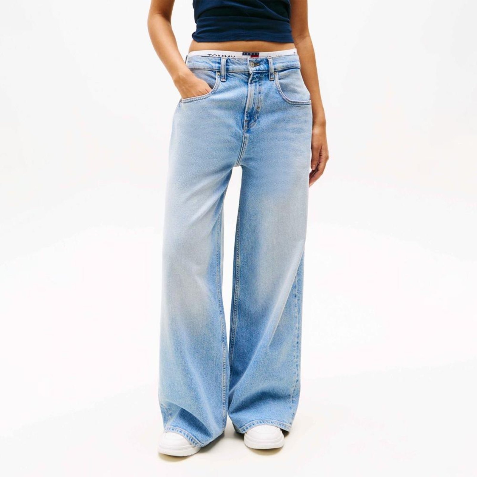 Imagem principal Calça Jeans Larga de Cintura Média - 34 Tommy Jeans azul