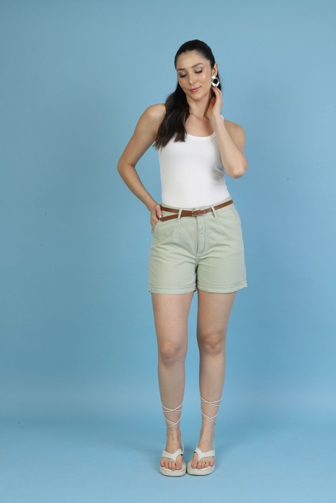 Imagem principal Shorts Sarja com Cinto 36 Gazzy verde