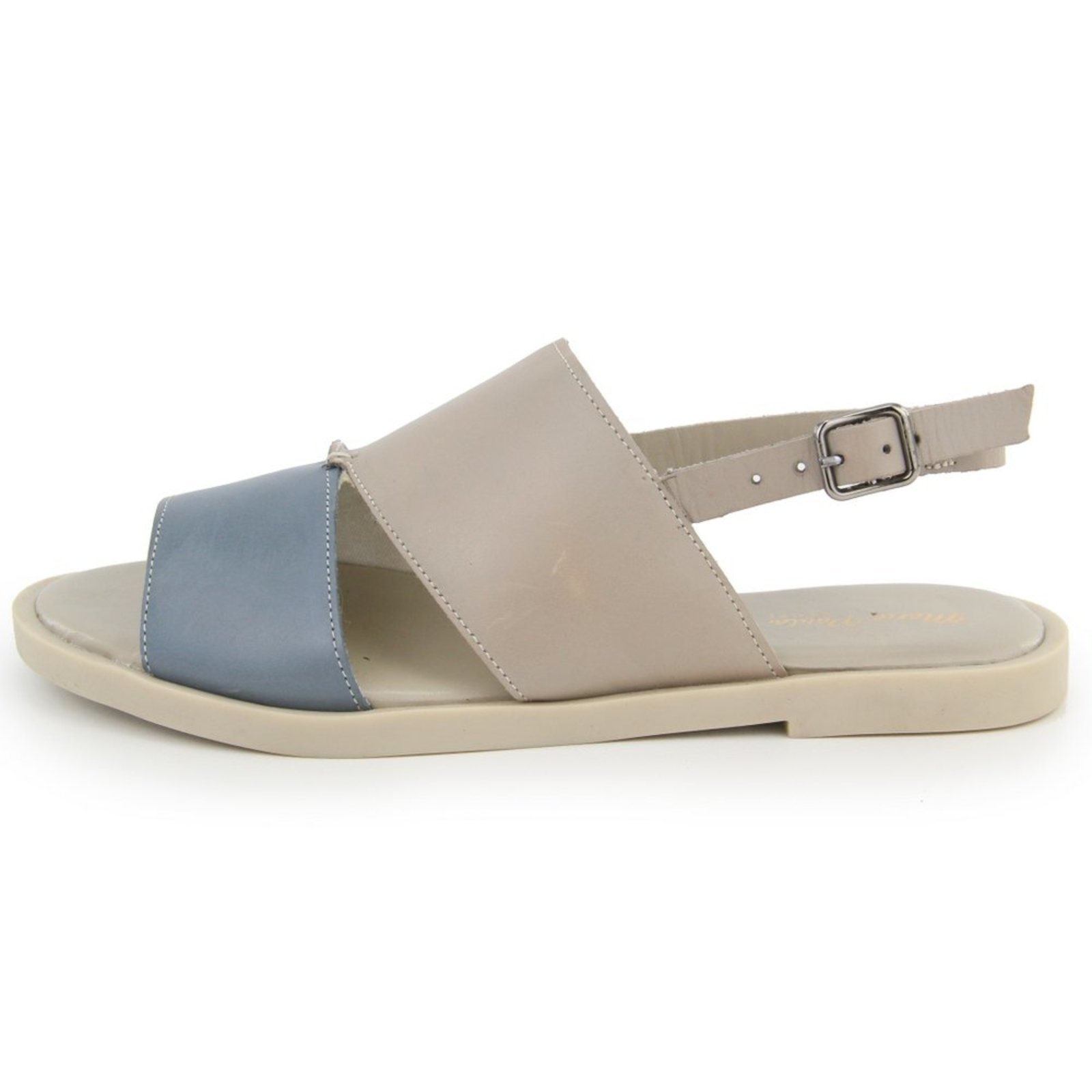 Imagem principal Rasteira em Couro Palmilha Extra Conforto Maria Paula Salvia Gray MARIA PAULA off-white