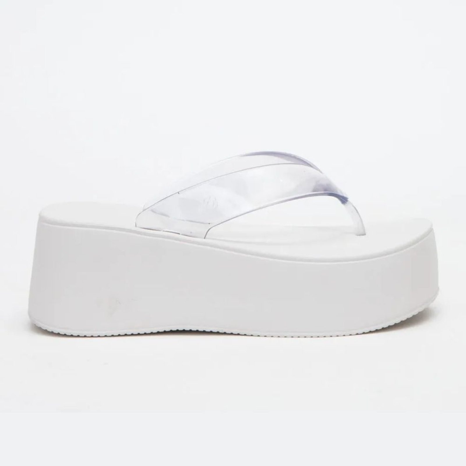 Imagem principal Chinelo Feminino Plataforma Plus II Translúcido White Petite Jolie PJ7703 Petite Jolie branco white