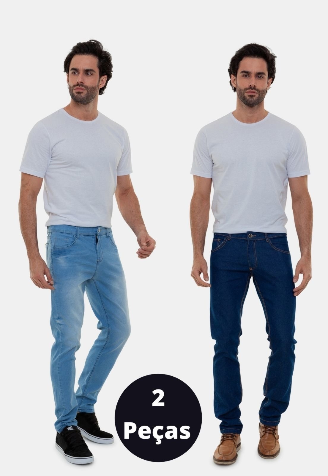 Imagem principal Kit Com 2 Calças Jeans Masculinas Versatti Veneza Versatti azul