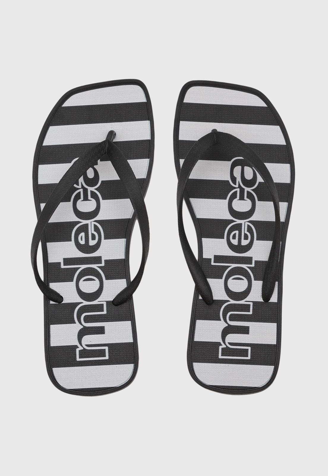 Imagem principal Chinelo Feminino Moleca Listrado MOLECA preto