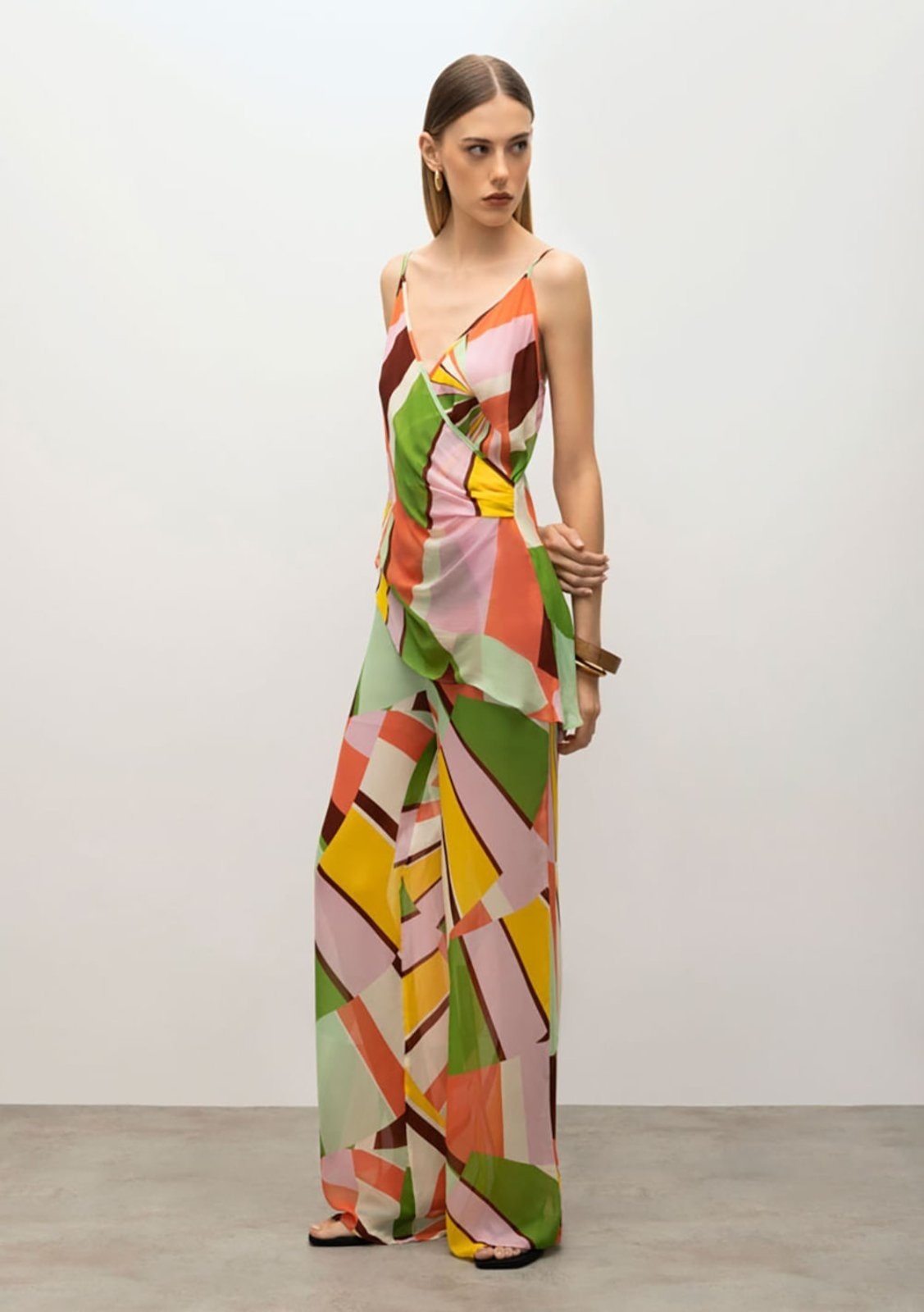 Imagem principal Calça Iódice Pantalona Cós Alto Detalhe Zíper IÓDICE verde