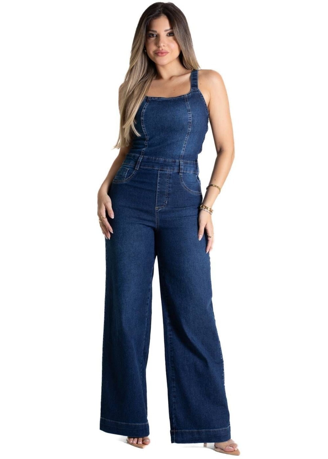 Imagem principal Macacão Jeans Sawary - 281378 Sawary azul