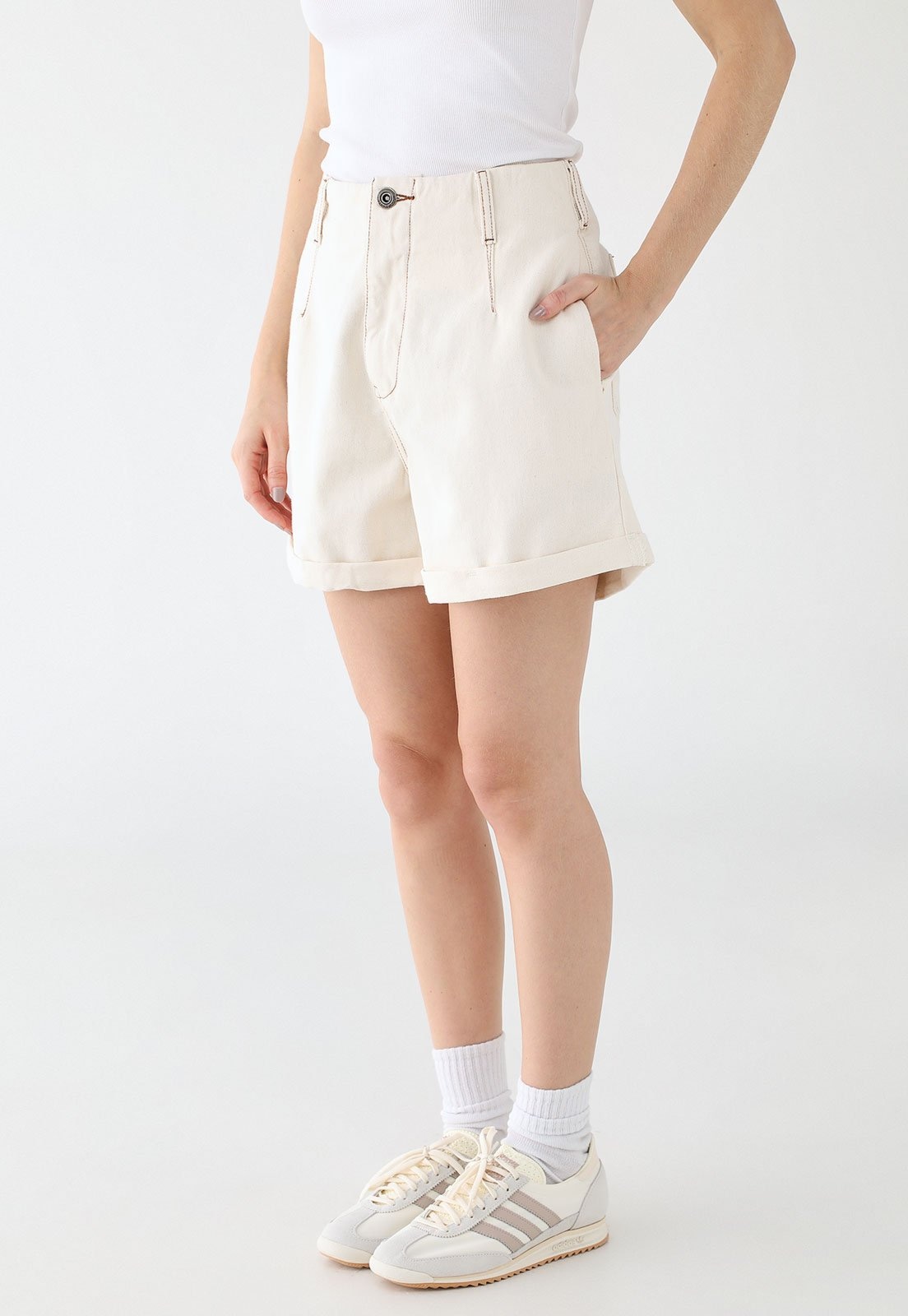 Imagem principal Shorts Jeans Feminino Hang Loose Classic Off-White Hang Loose off-white white