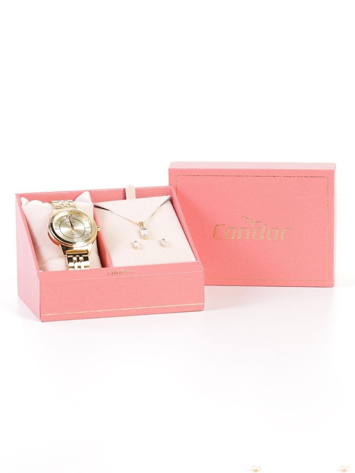 Imagem principal Kit Relógio+Acessório Condor Feminino Dourado Condor unico