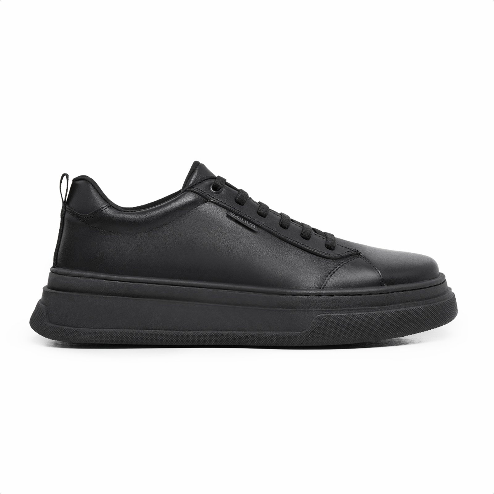 Imagem principal Sapatênis Casual Lavini Tenis de Couro Sola Alta AJuste Elástico Black Lavini Shoes preto black