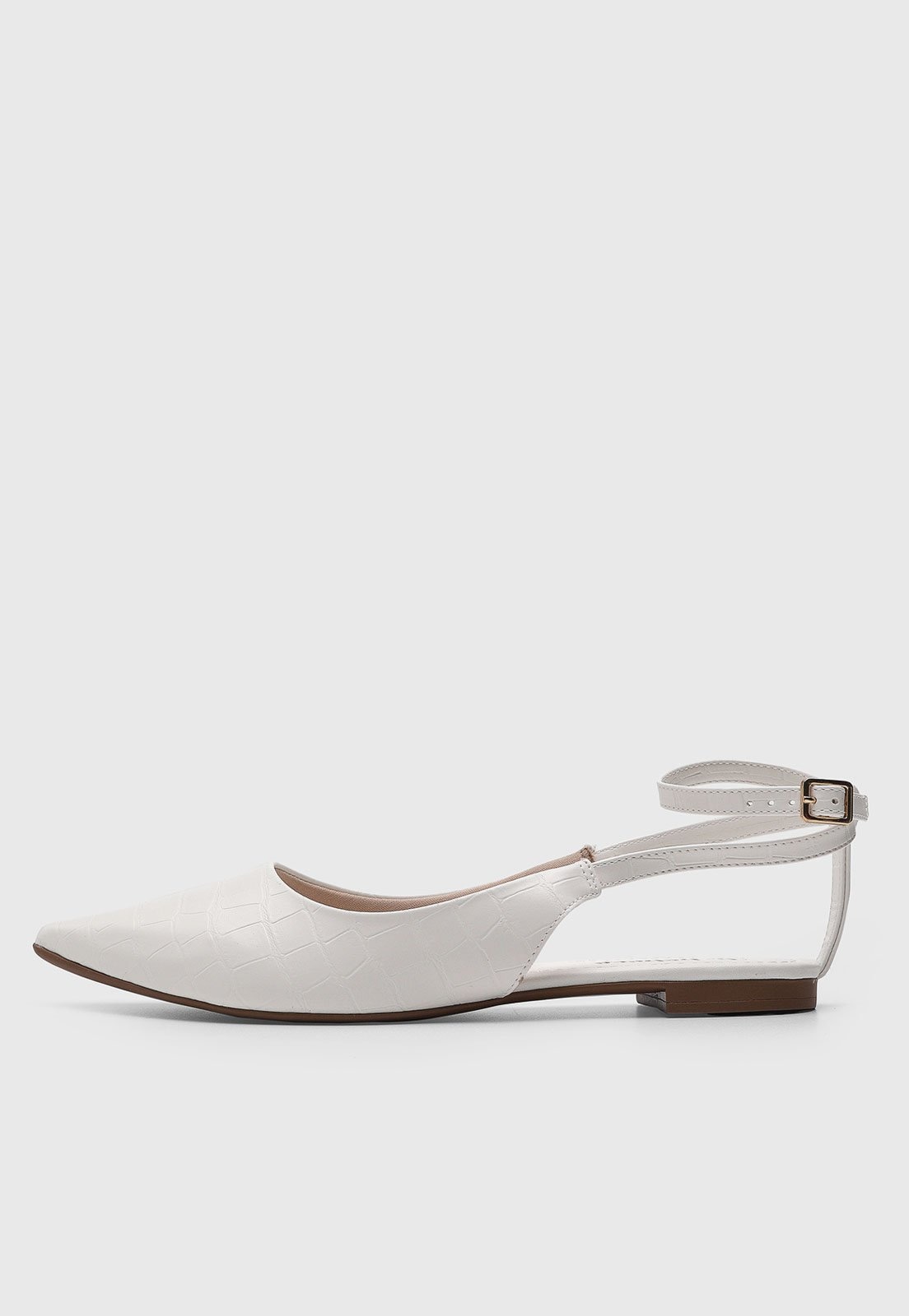 Imagem principal Sapatilha Feminina cê Ponta Fina Branca BEBECÊ branco