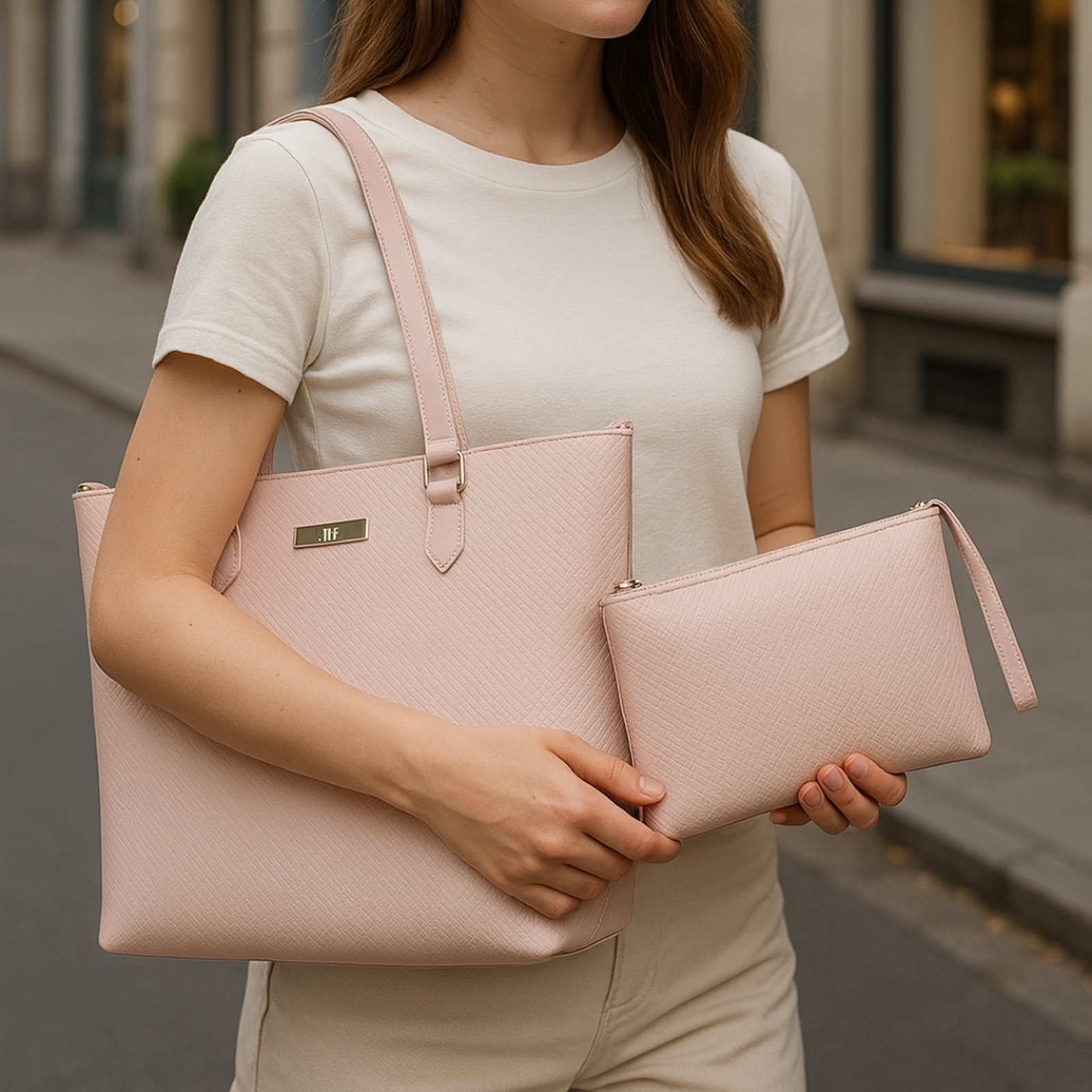 Imagem principal Bolsa Sacola Feminina Espaçosa Willibags Para Faculdade - Gelo WILLIBAGS branco