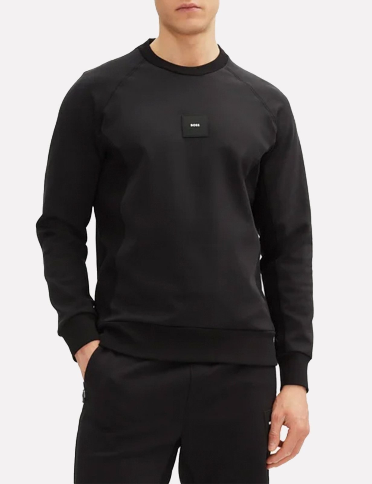 Imagem principal Blusa Hugo Boss Masculina Moletom Regular Fit Salbo Rib Preta Hugo Boss preto